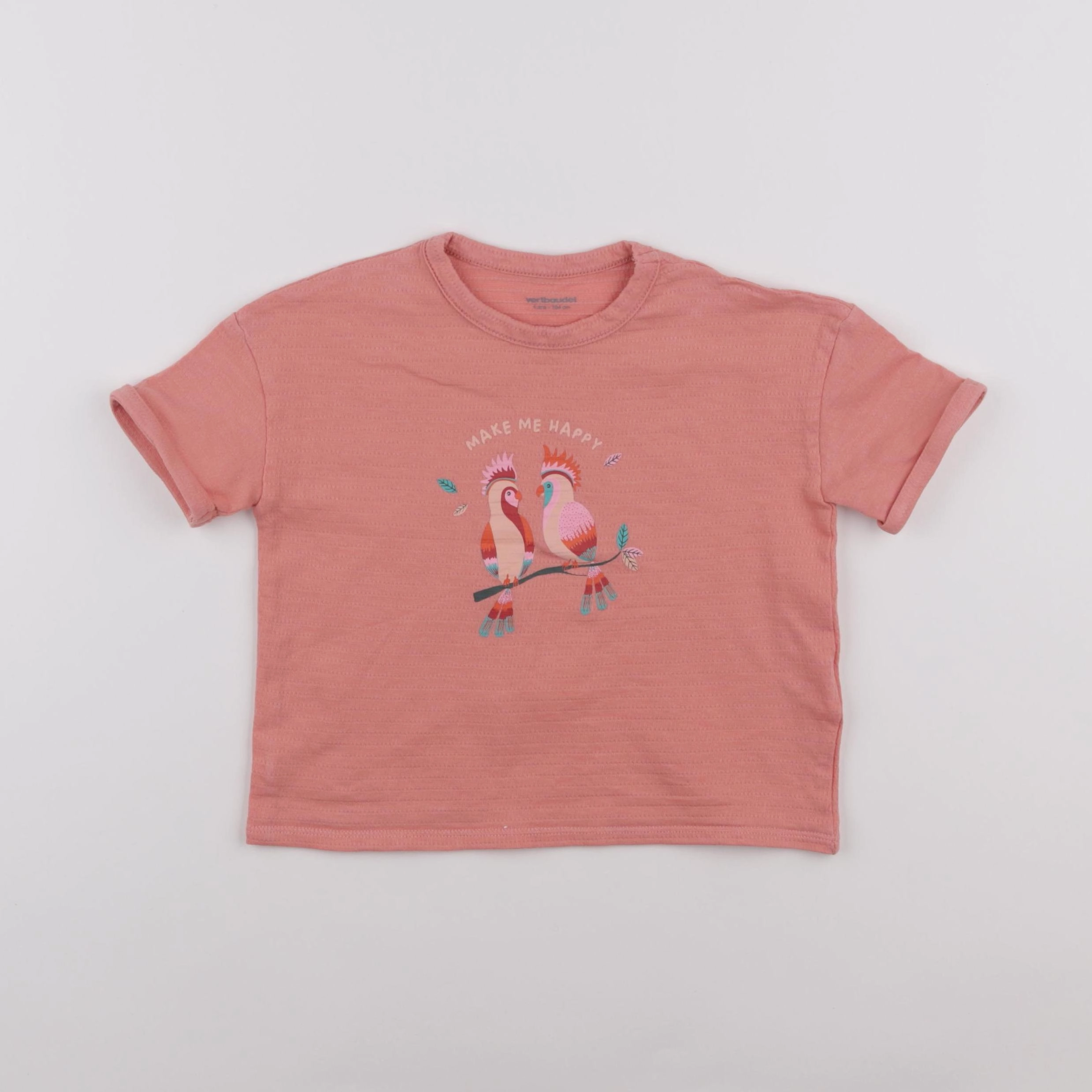 Vertbaudet - tee-shirt rose - 4 ans