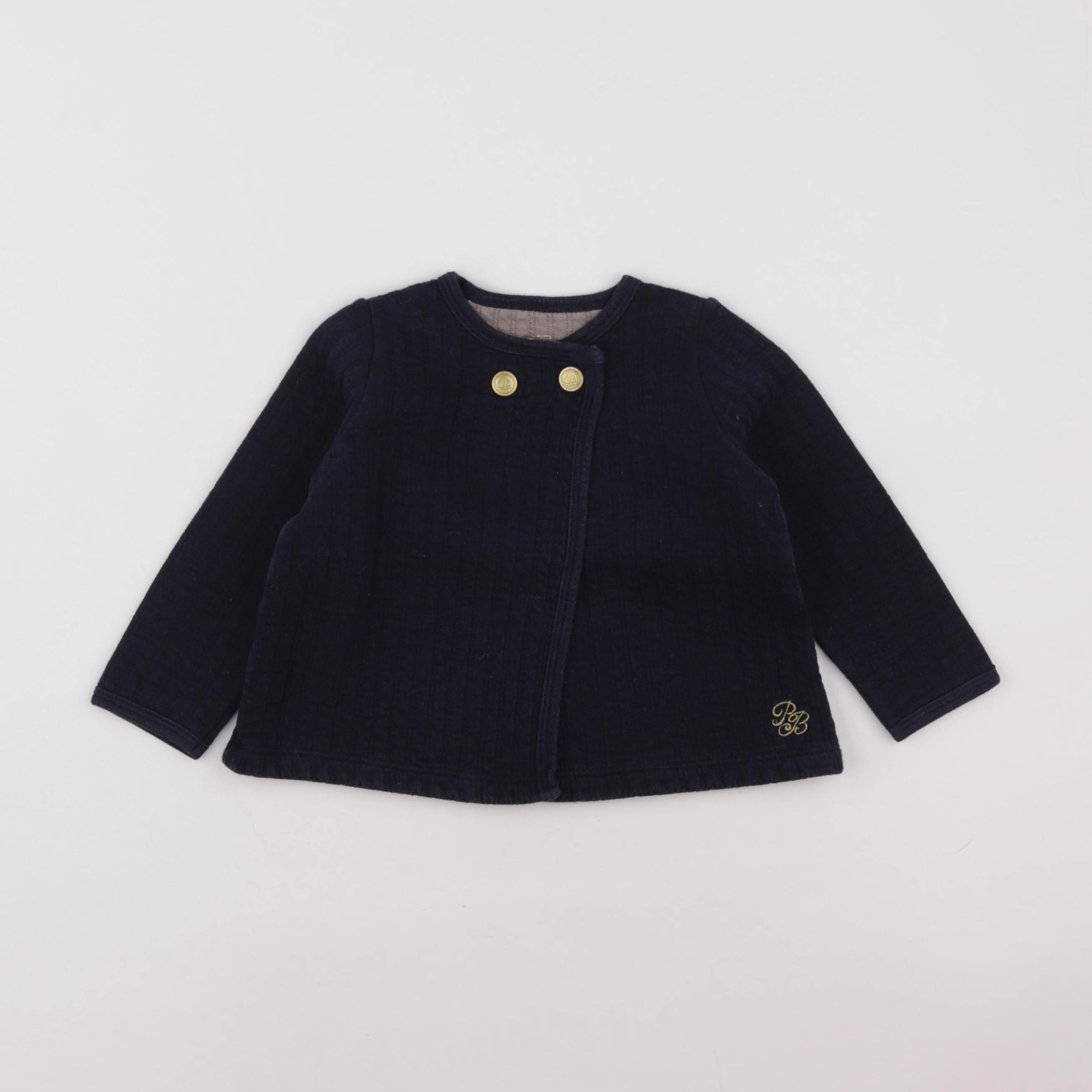 Petit Bateau - veste bleu - 24 mois