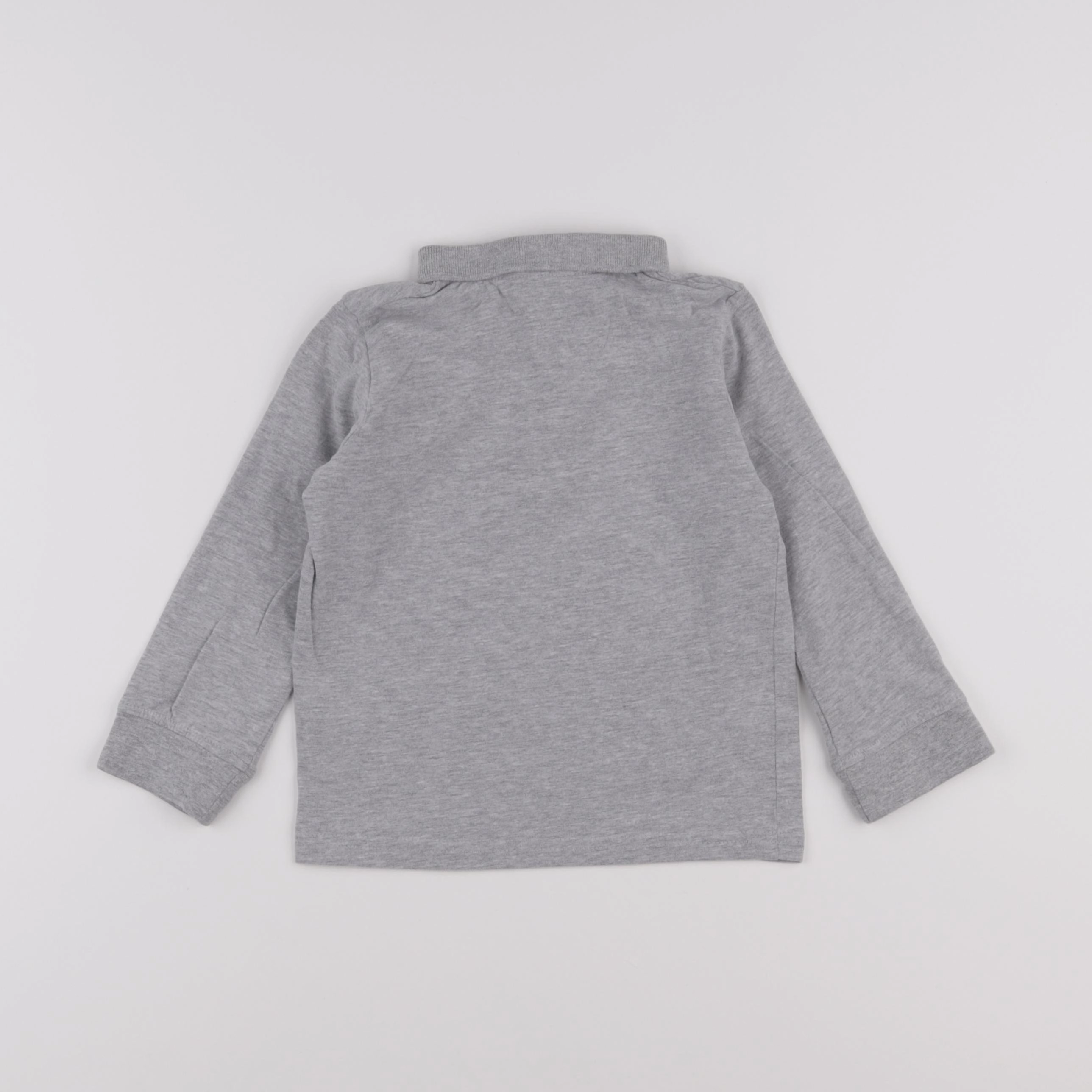 Vertbaudet - polo gris - 4 ans