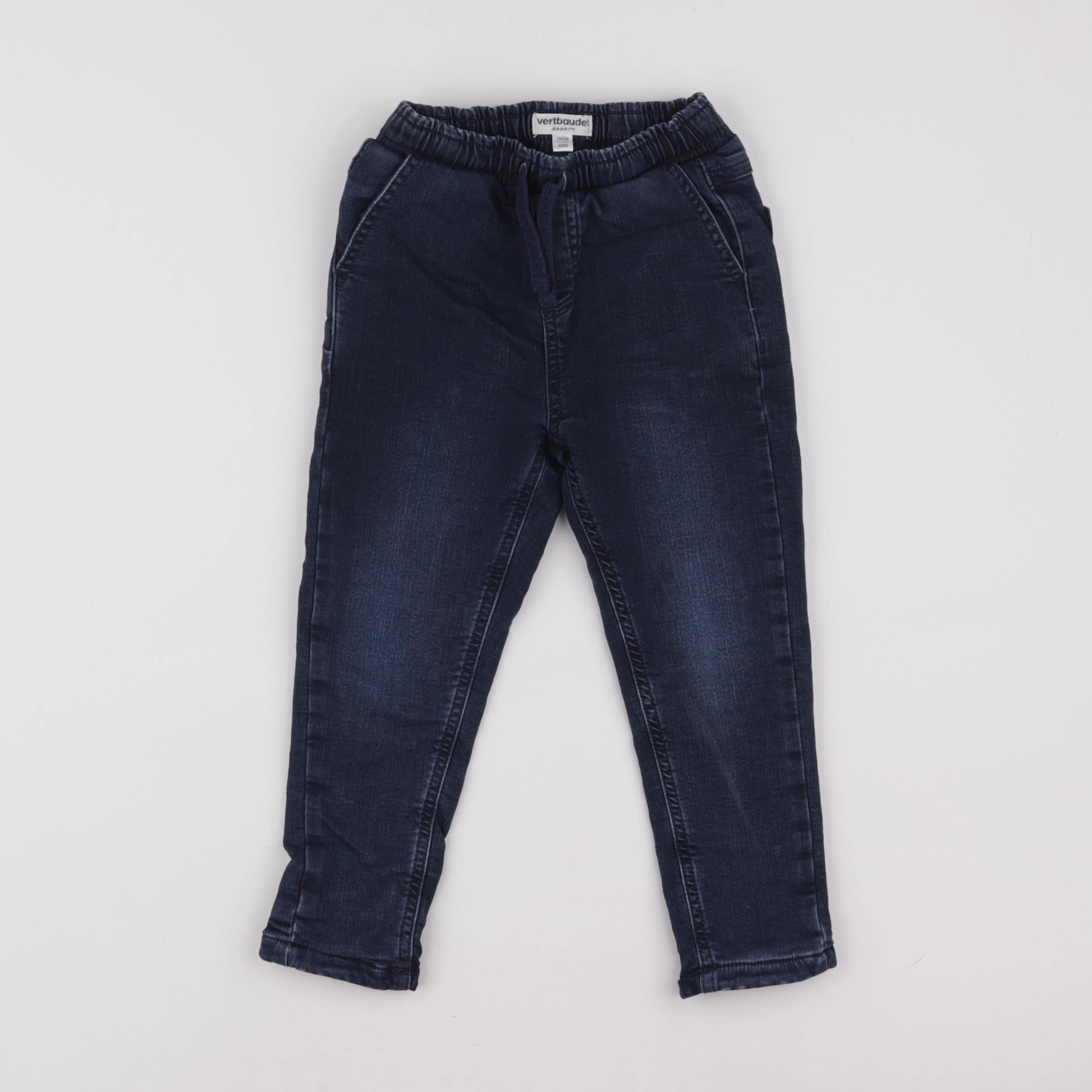 Vertbaudet - jean doublé bleu - 4 ans