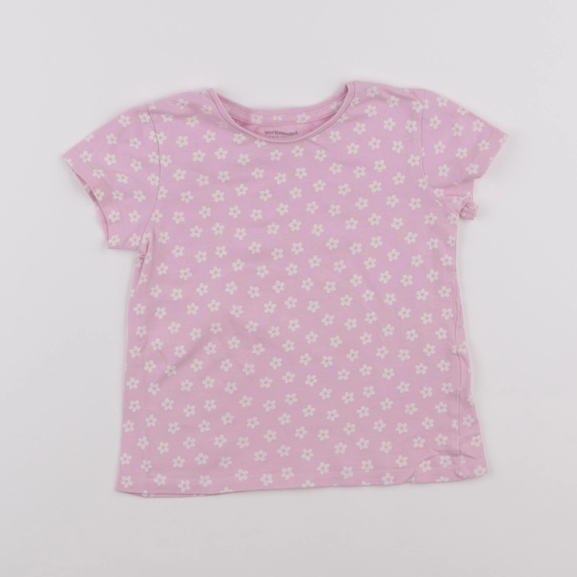 Vertbaudet - tee-shirt rose - 4 ans