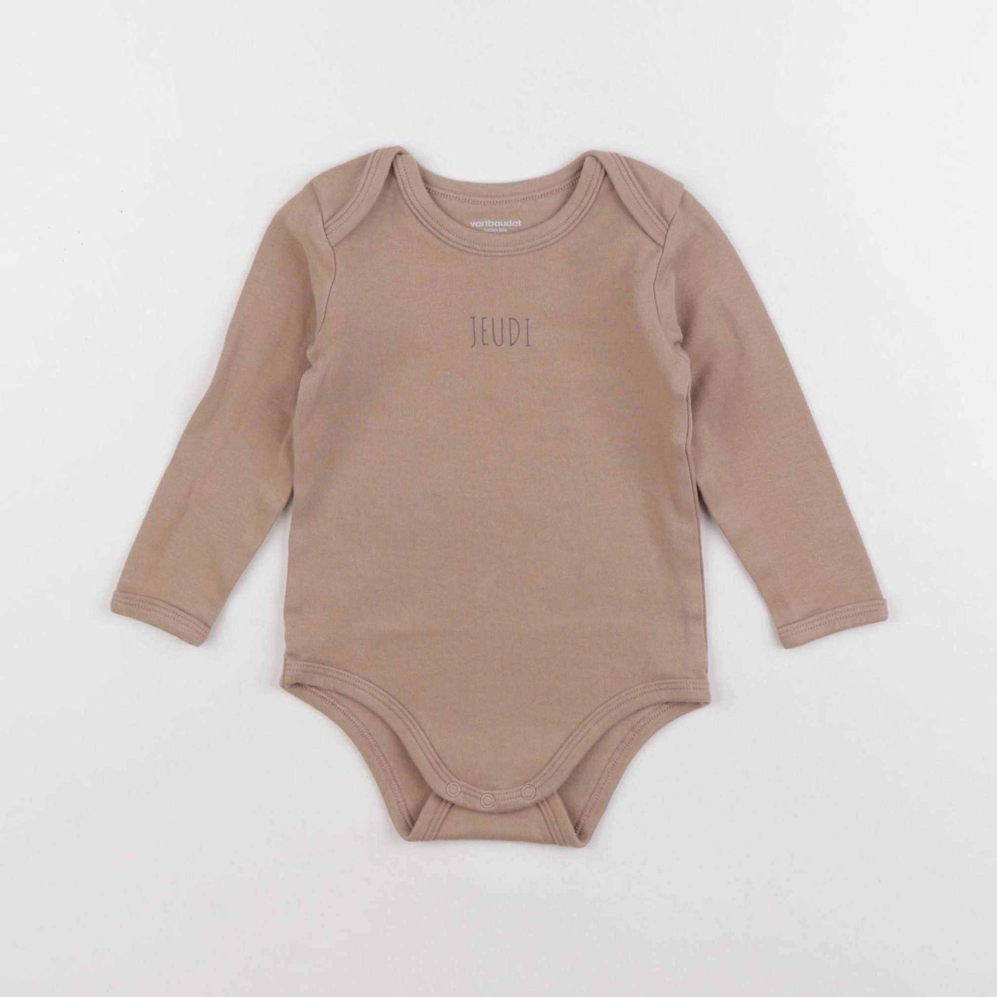 Vertbaudet - body marron - 24 mois