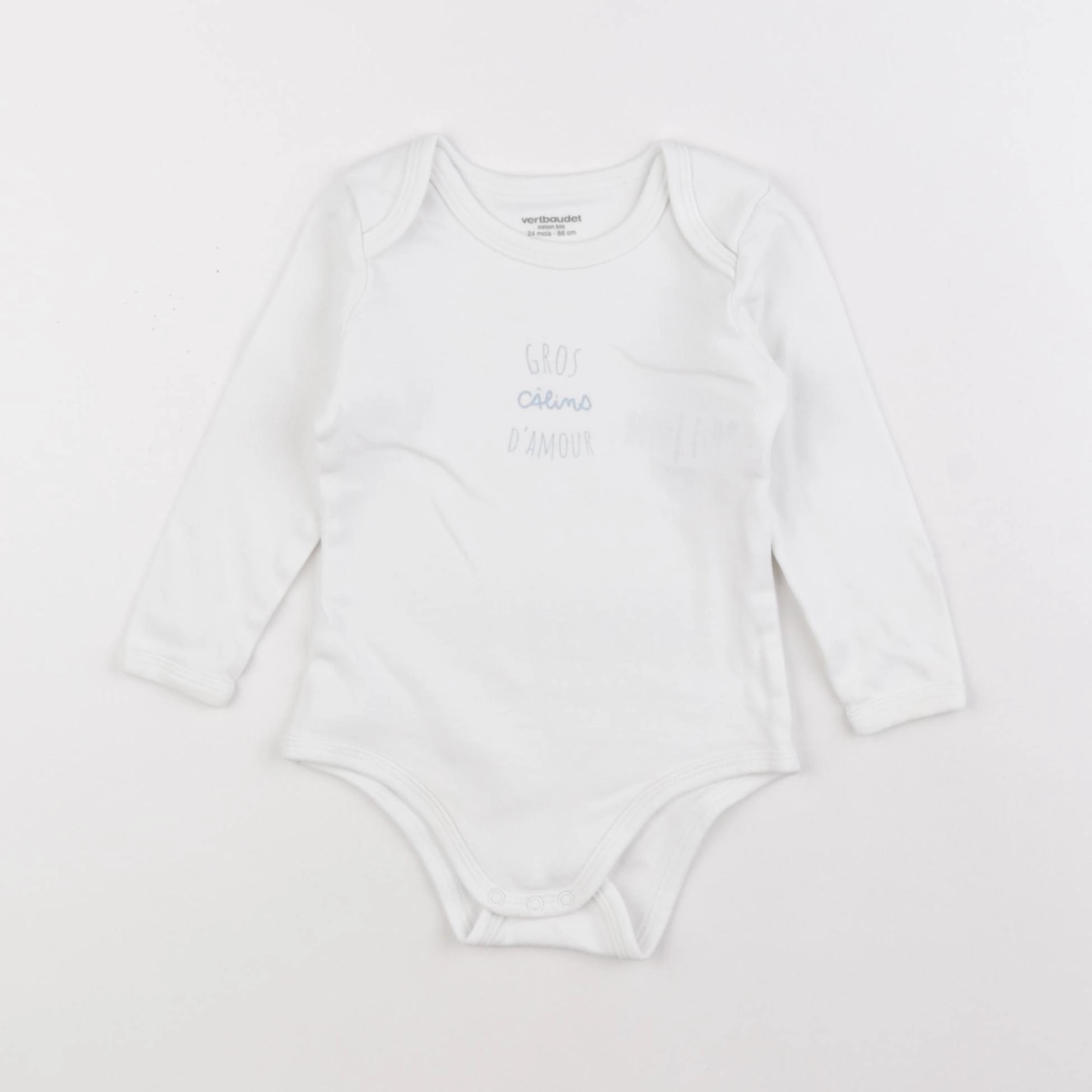 Vertbaudet - body blanc - 24 mois