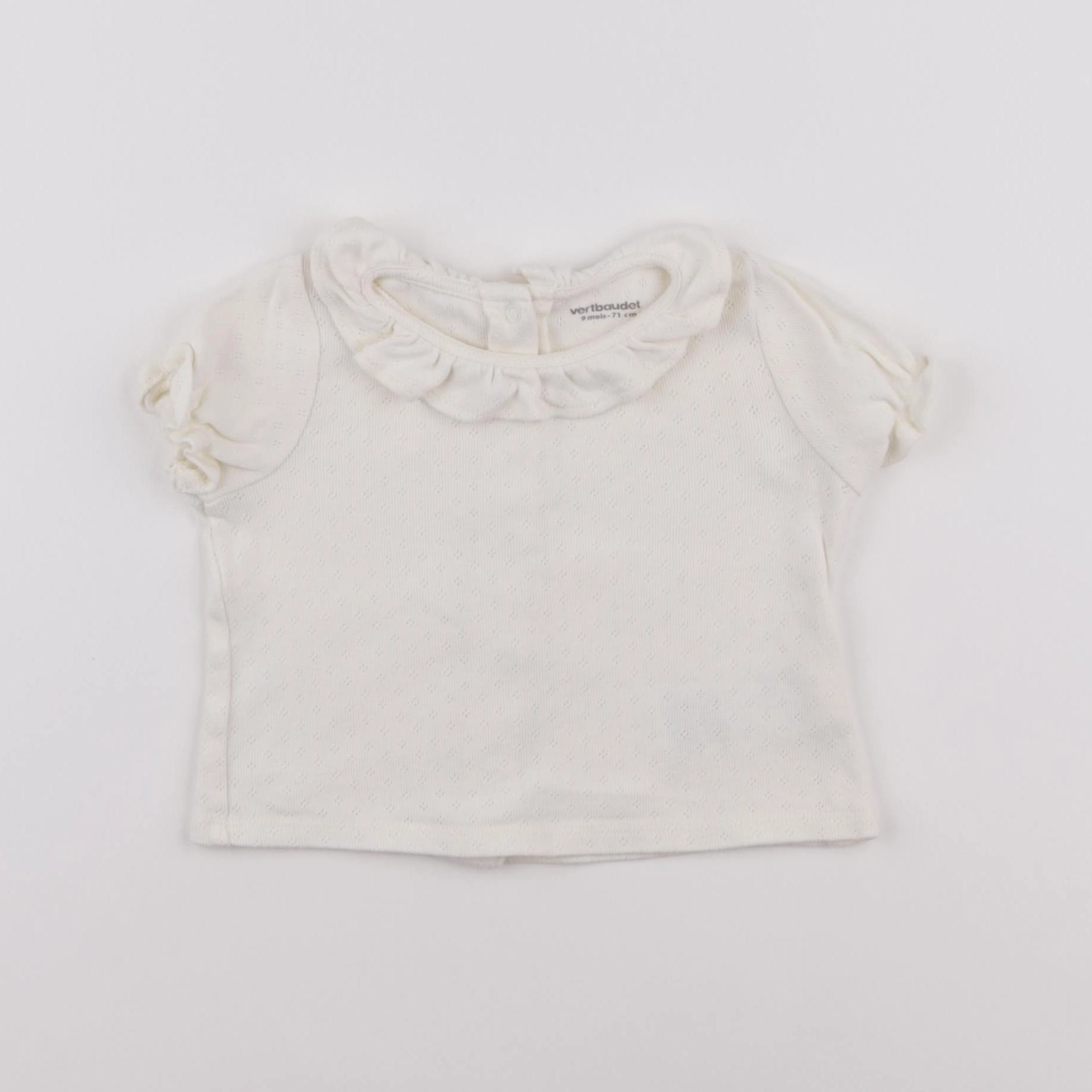 Vertbaudet - tee-shirt beige - 9 mois