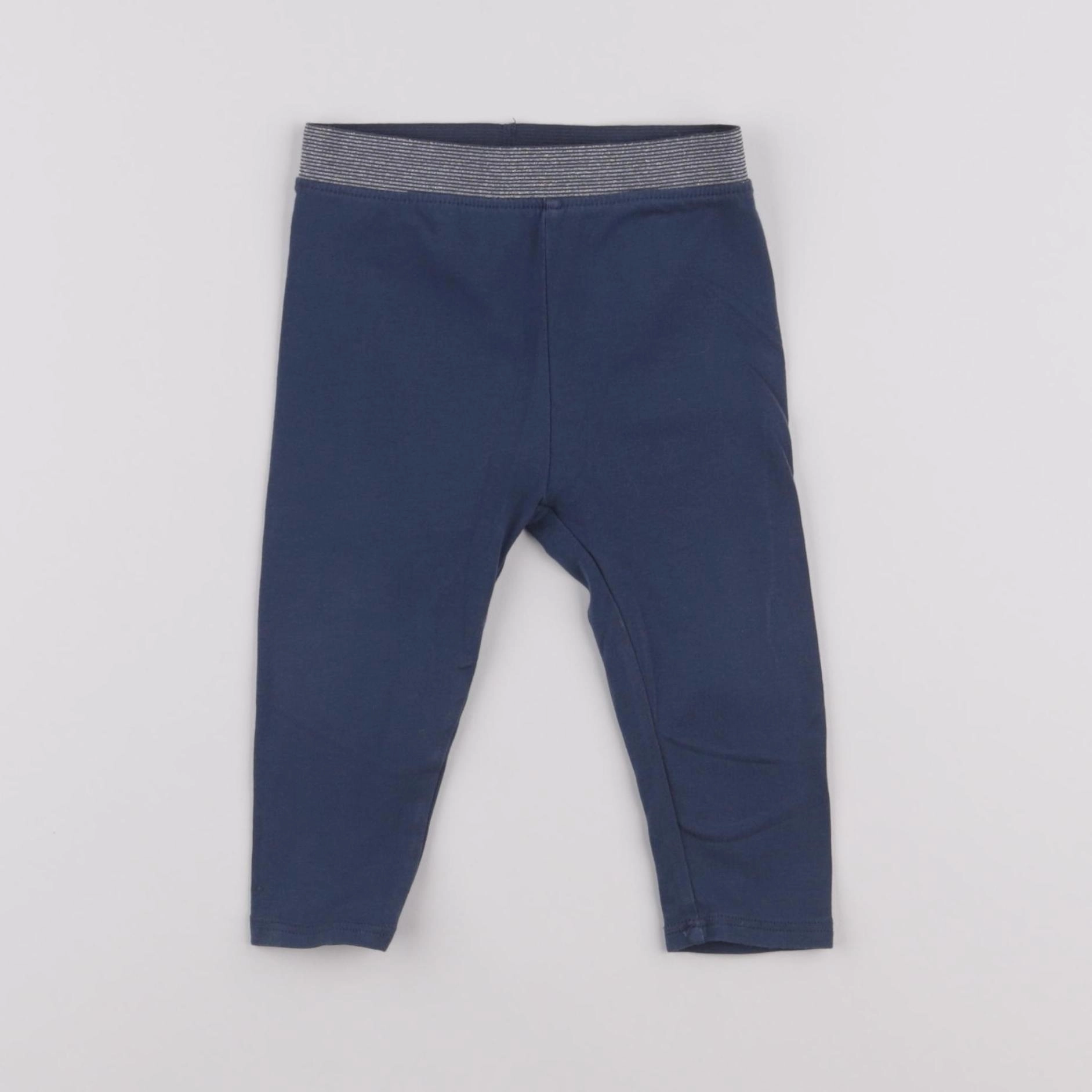 Vertbaudet - legging bleu - 12 mois