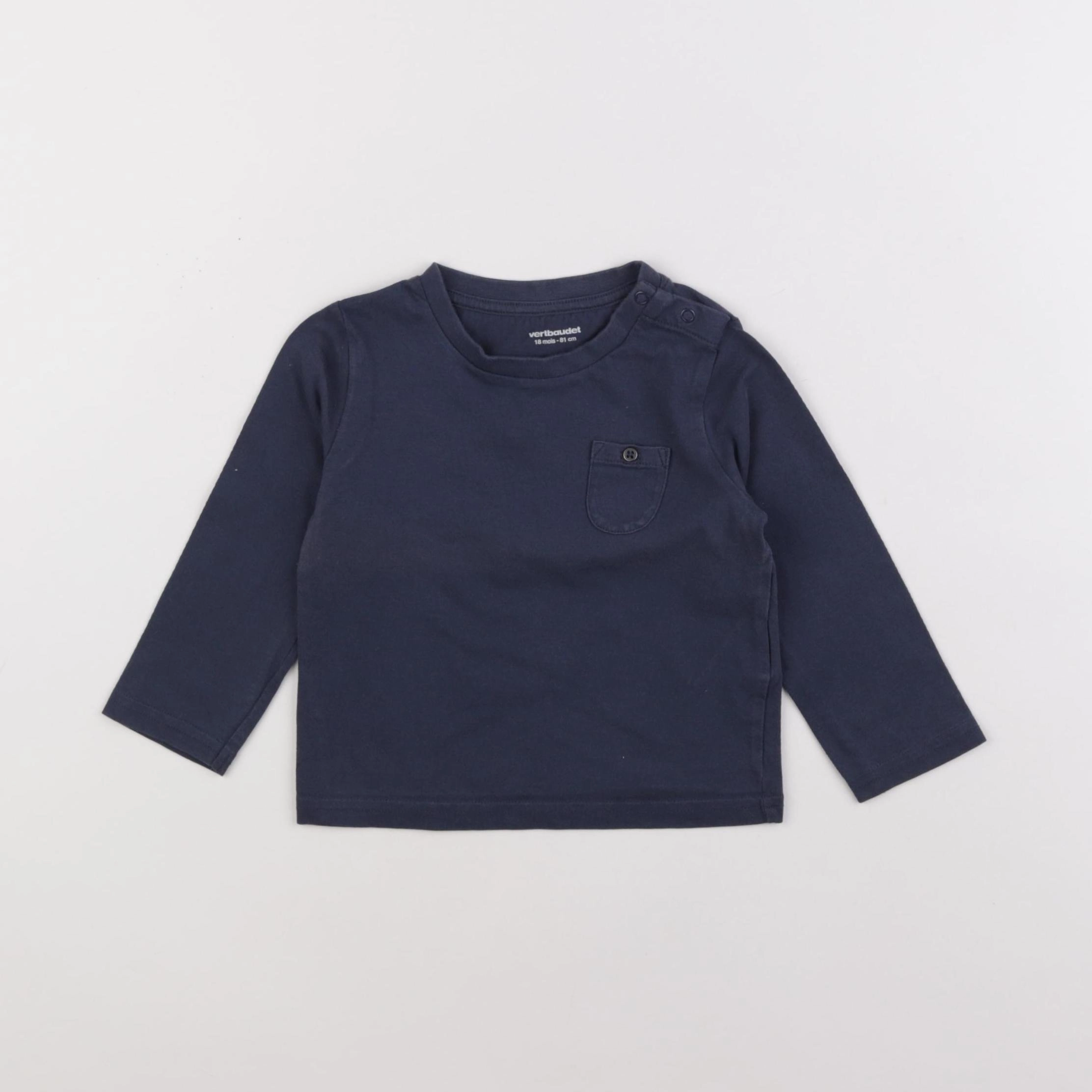 Vertbaudet - tee-shirt bleu - 18 mois