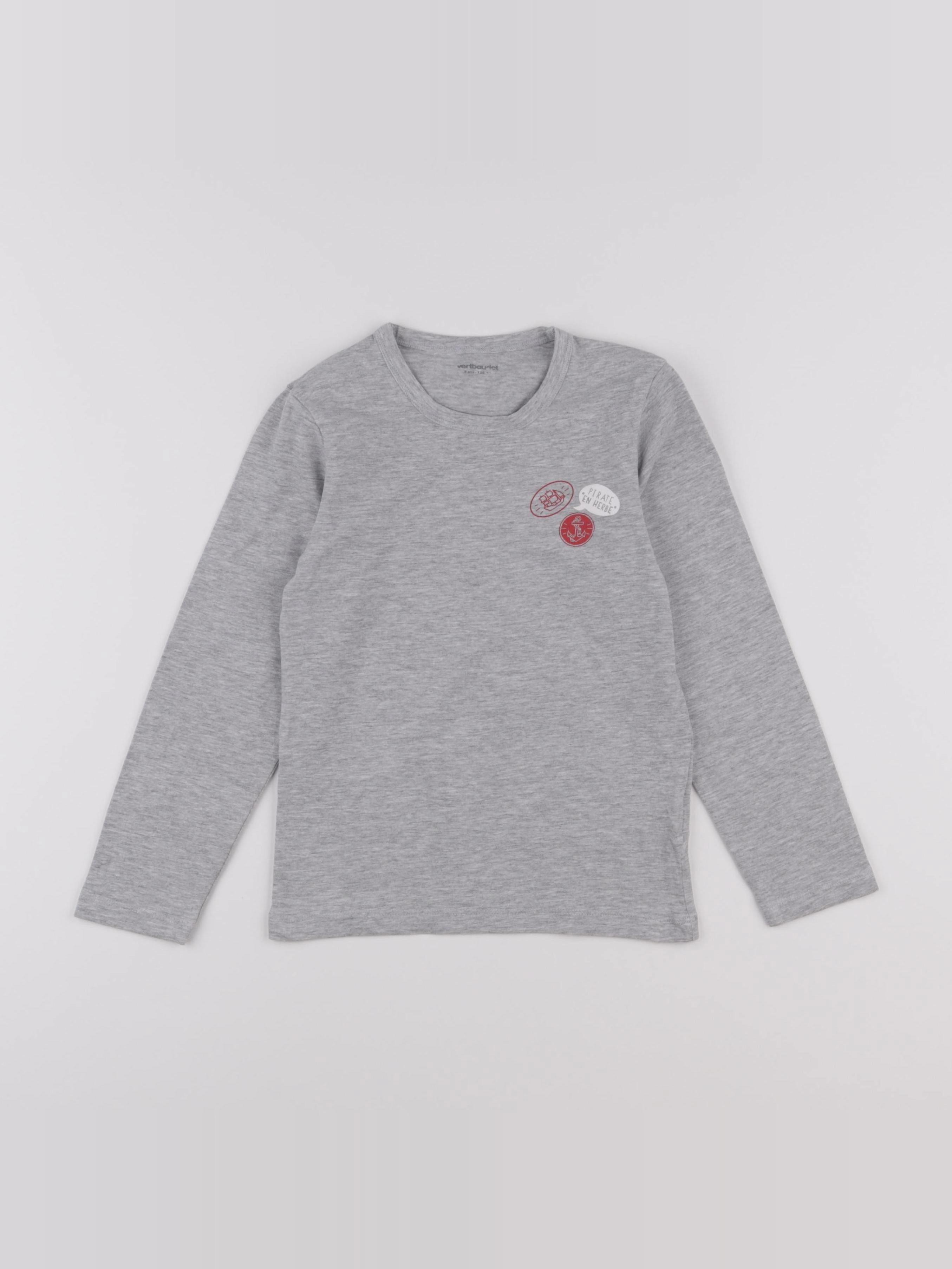 Vertbaudet - maillot de corps gris - 8 ans