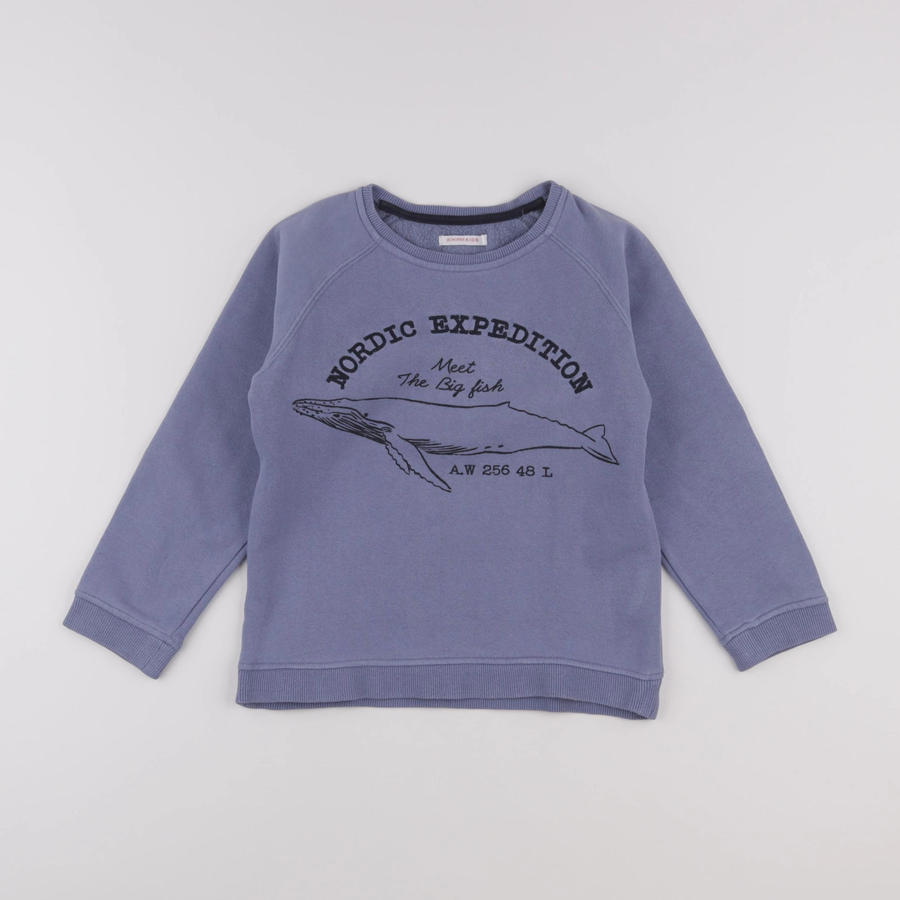 Monoprix - sweat bleu - 8 ans