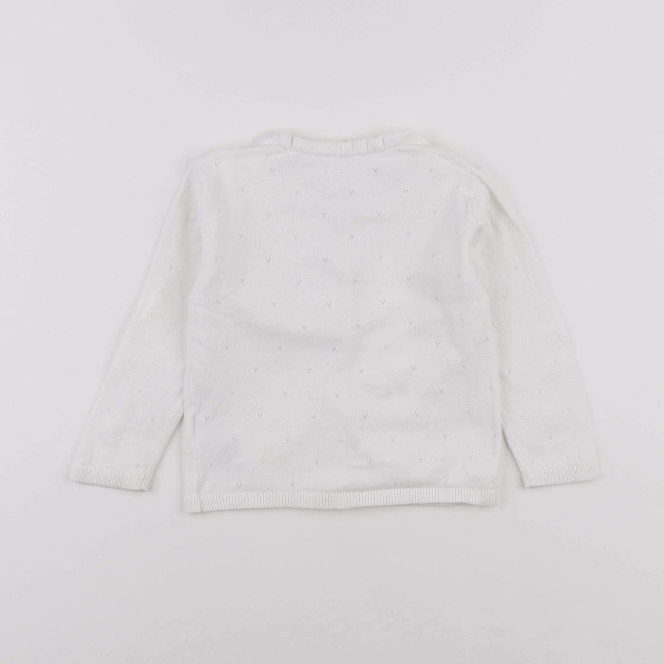 Vertbaudet - gilet blanc - 18 mois
