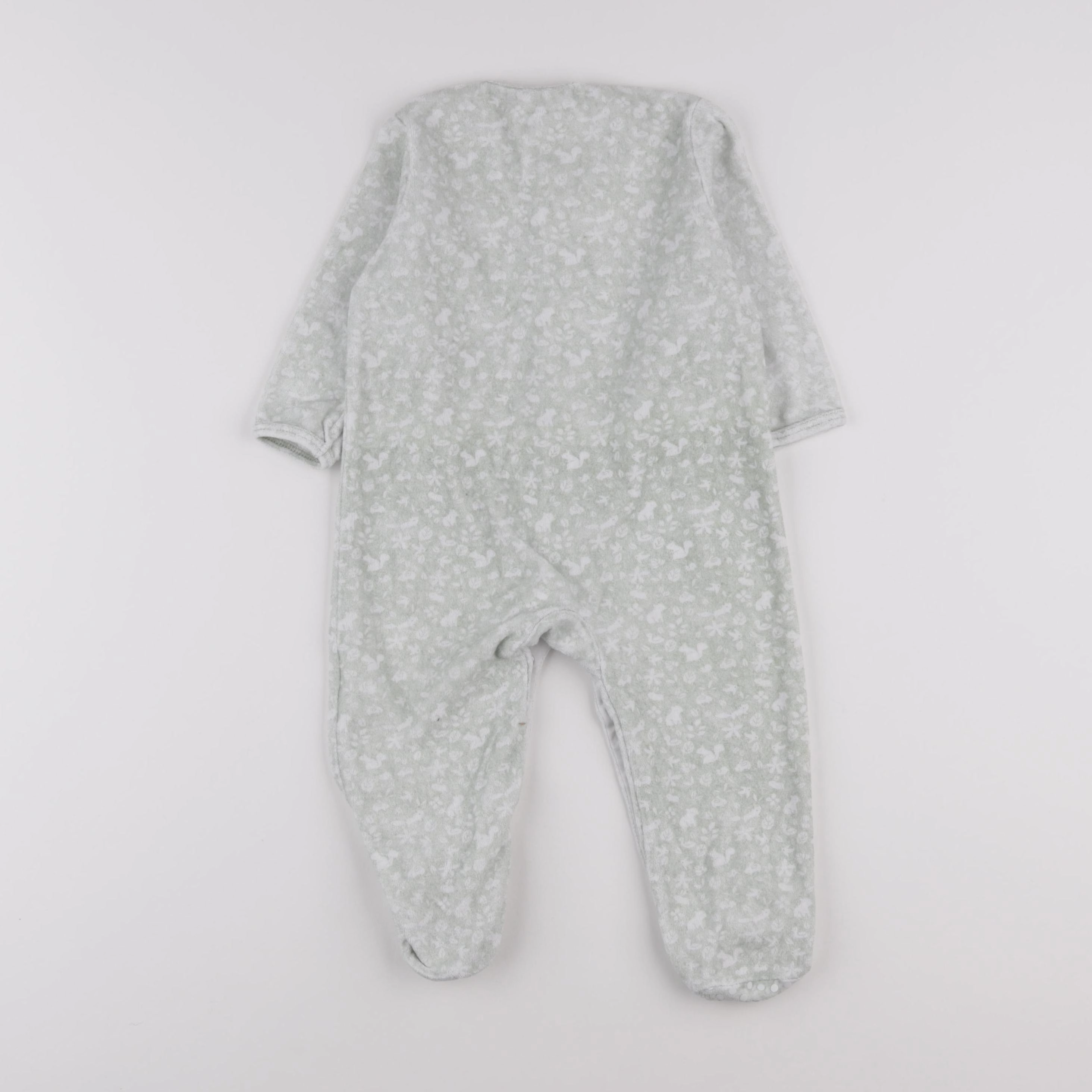 Vertbaudet - pyjama velours vert - 18 mois