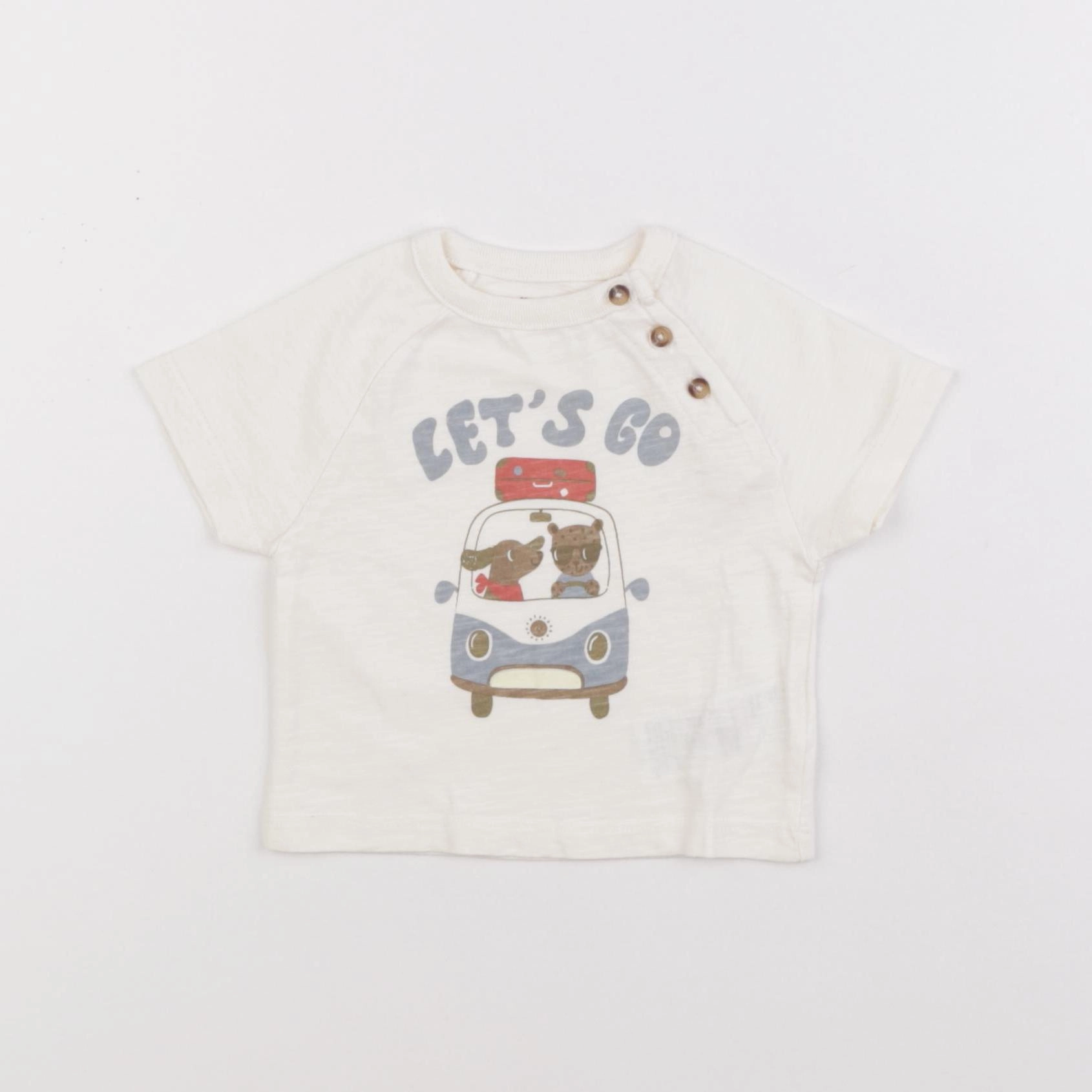 Vertbaudet - tee-shirt beige - 3 mois