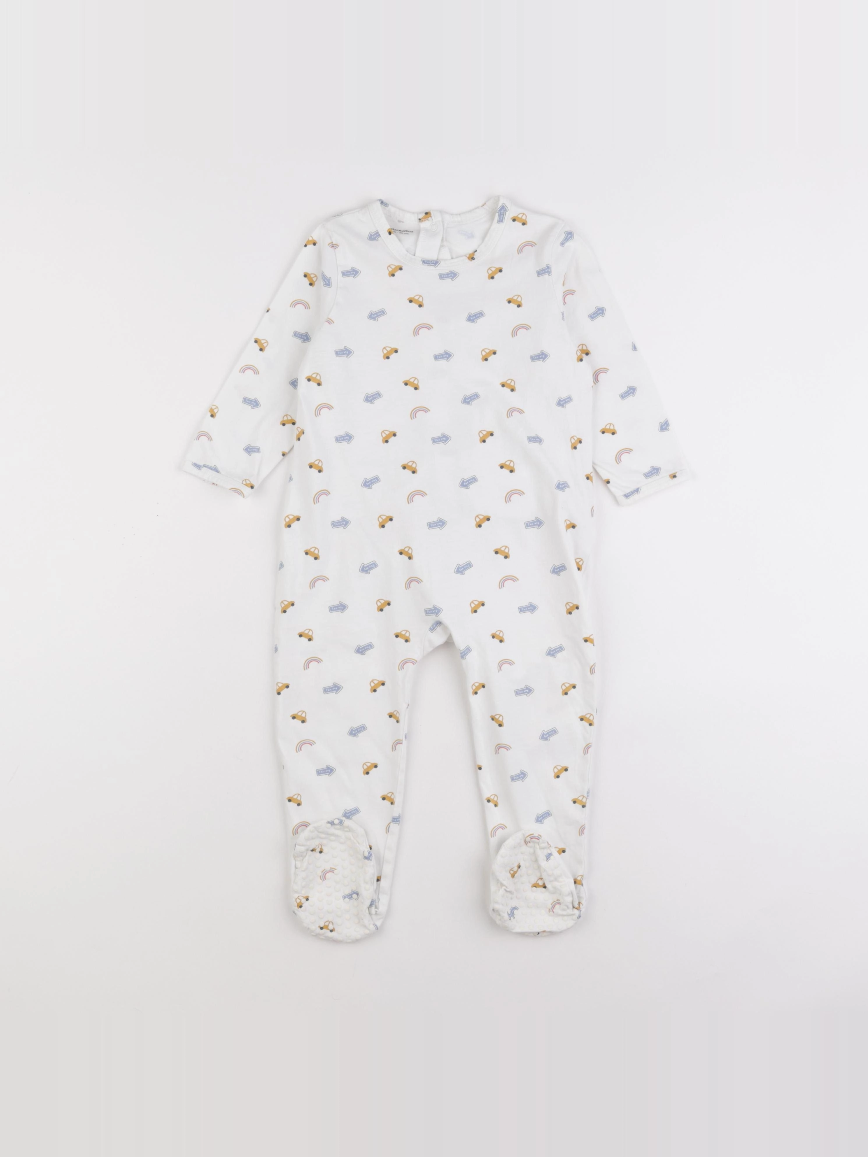 Vertbaudet - pyjama coton blanc - 24 mois