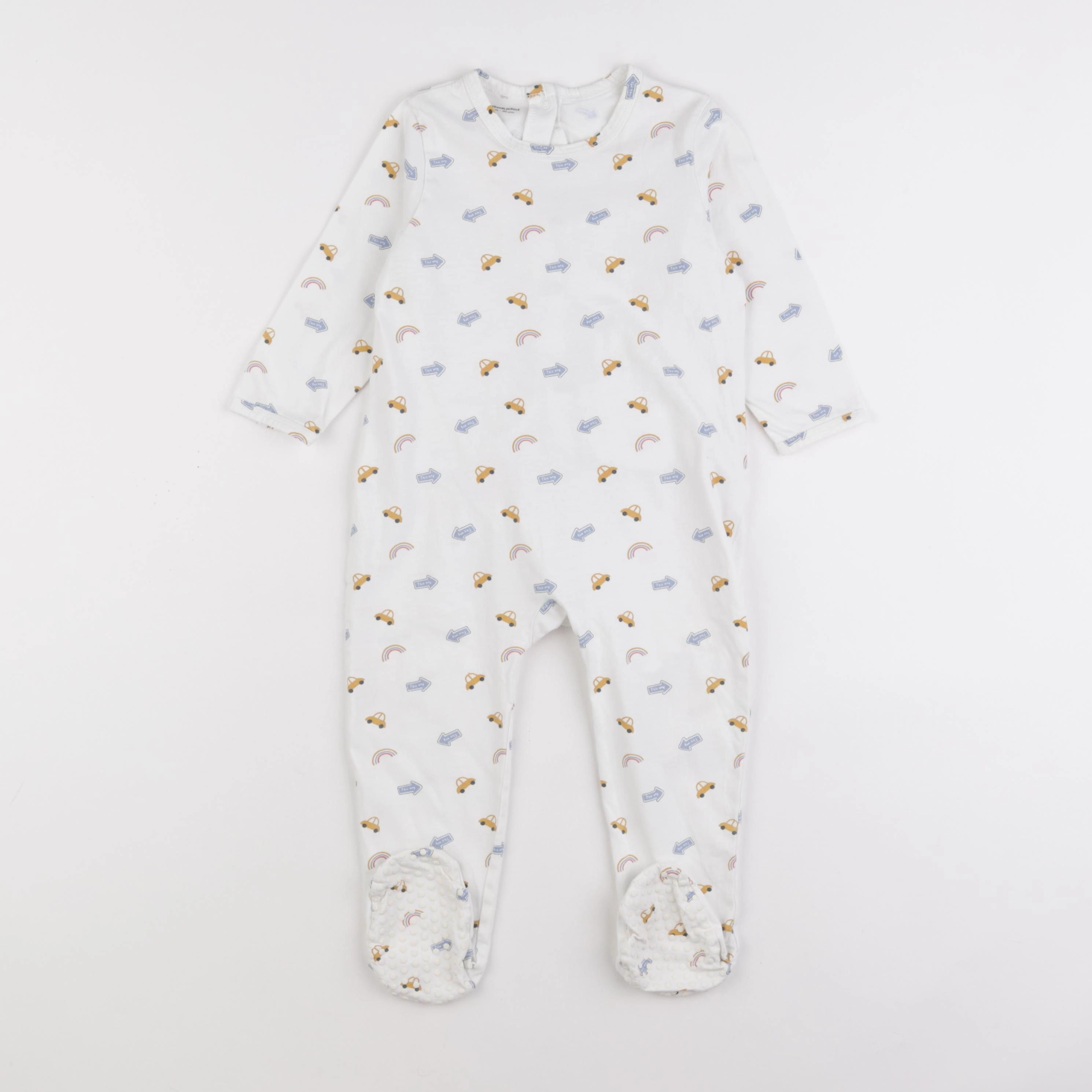 Vertbaudet - pyjama coton blanc - 24 mois