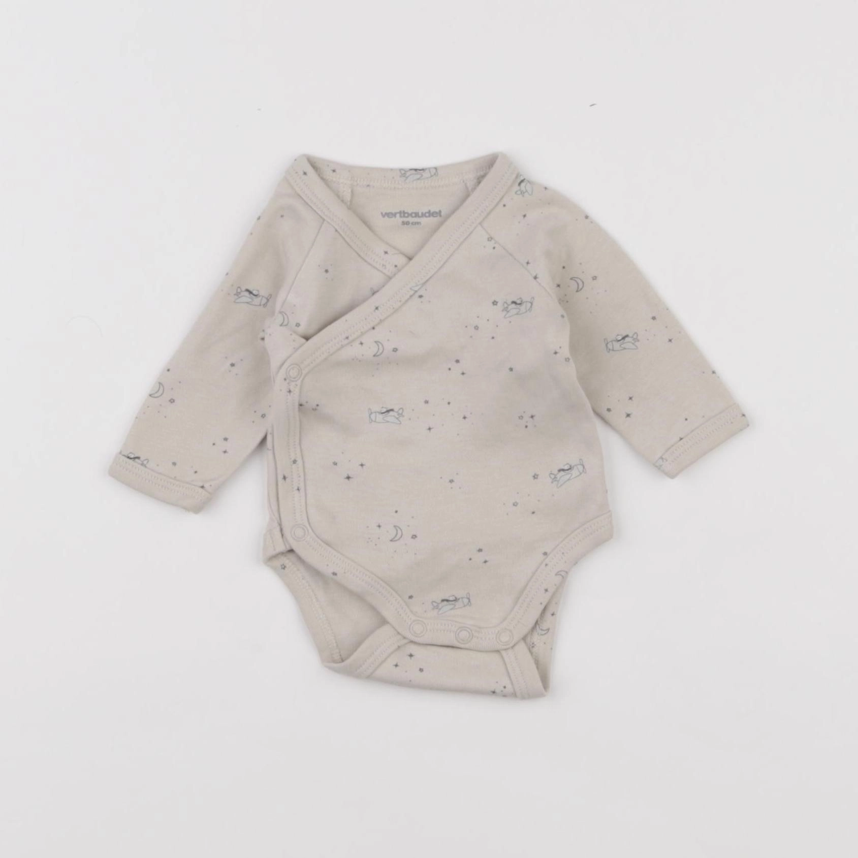 Vertbaudet - body beige - 0 mois