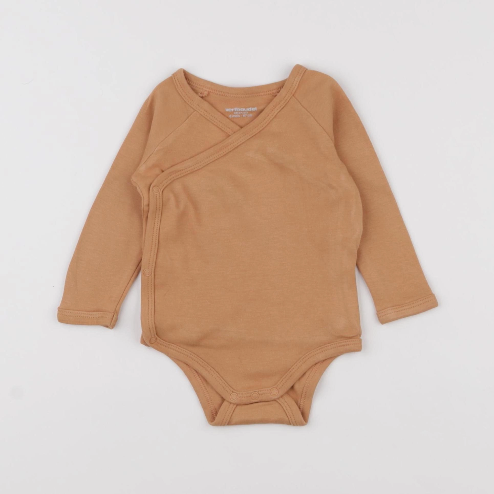 Vertbaudet - body marron - 6 mois