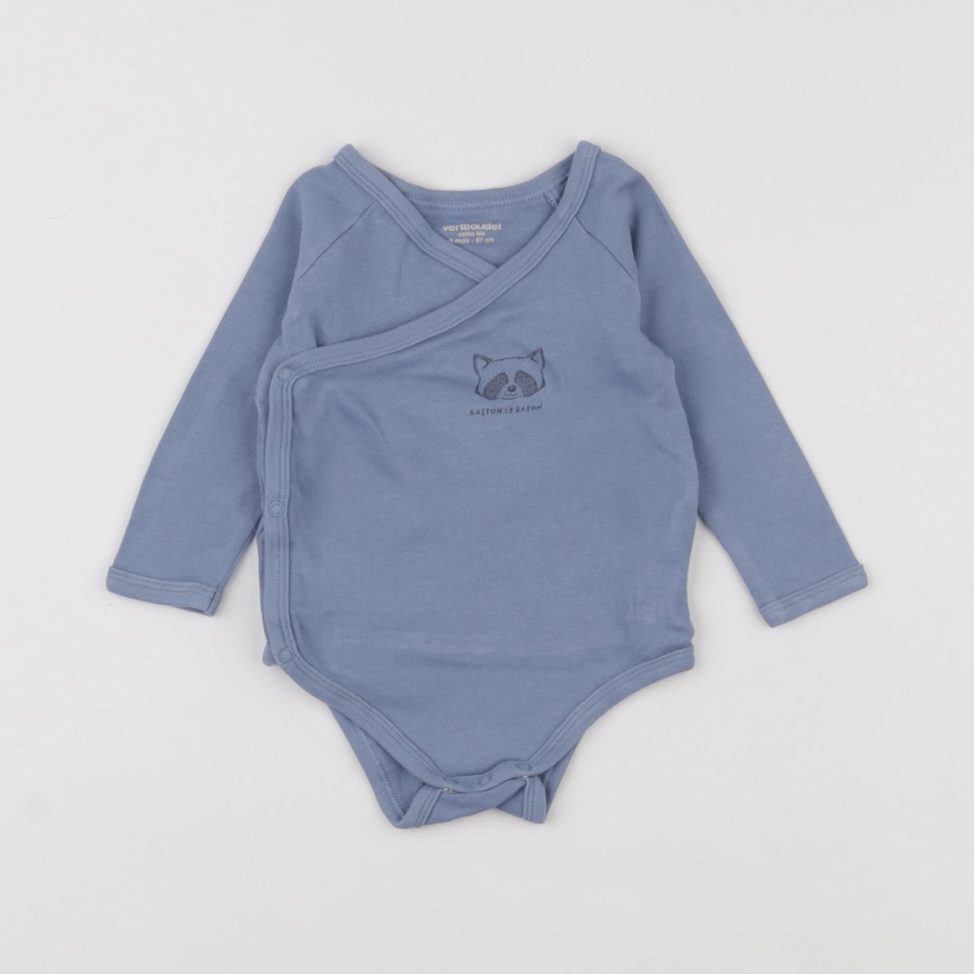 Vertbaudet - body bleu - 6 mois