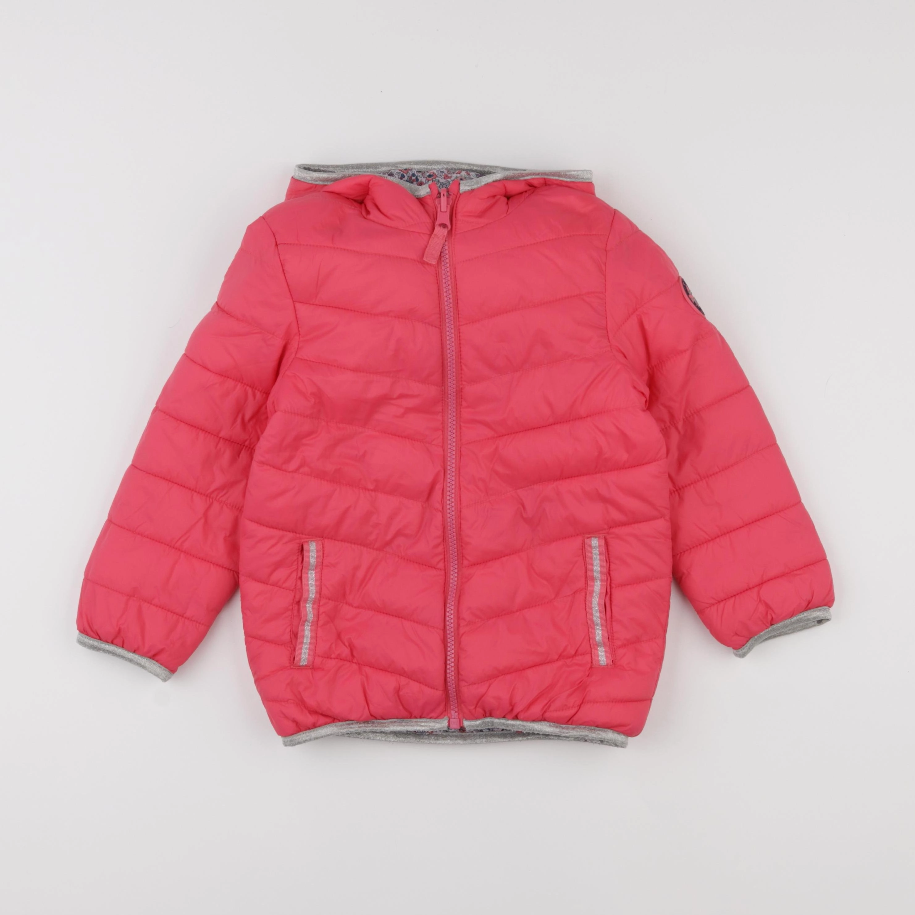 Vertbaudet - doudoune réversible rose - 6 ans