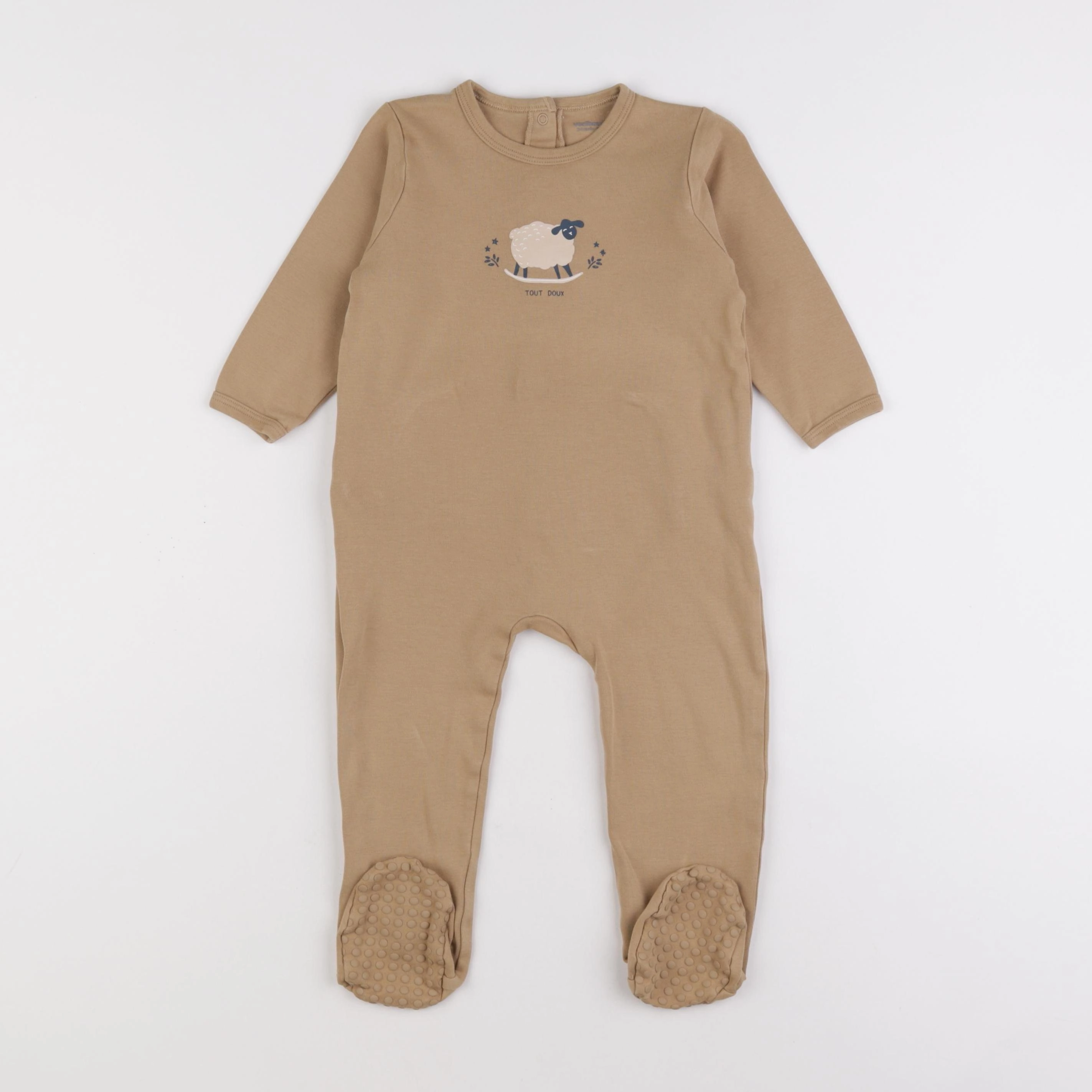 Vertbaudet - pyjama coton marron - 24 mois