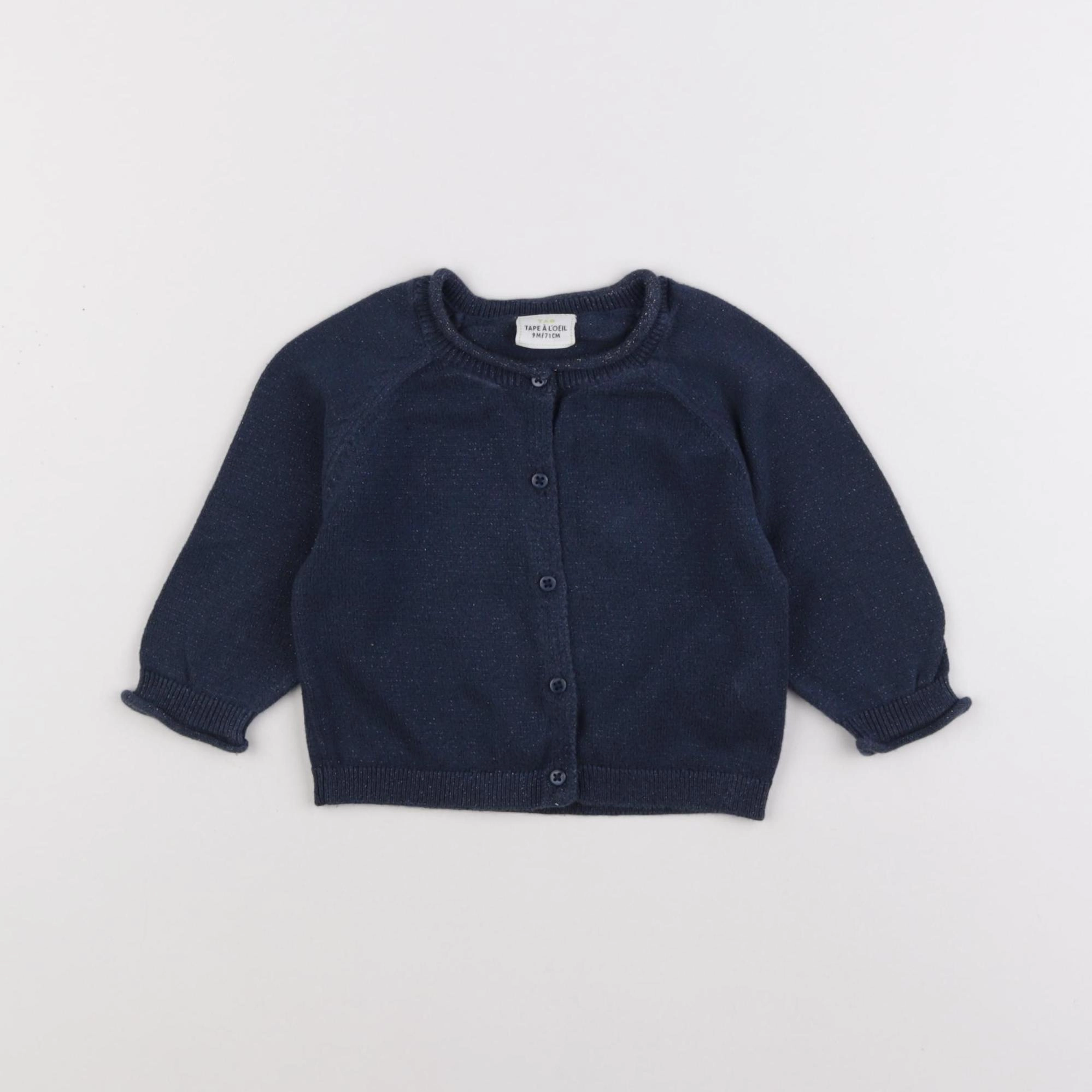 Tape à l'oeil - gilet bleu - 9 mois