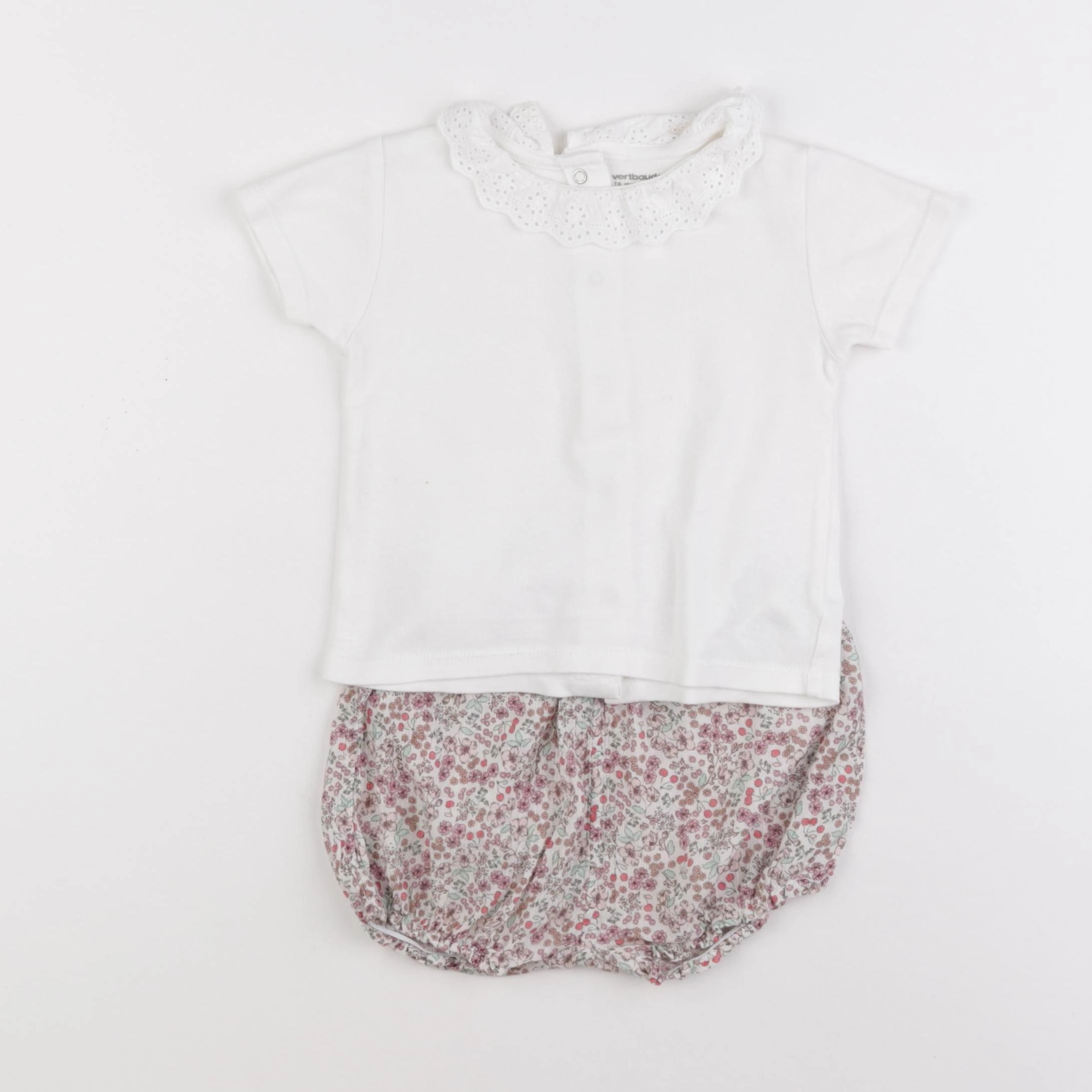 Vertbaudet - ensemble rose - 18 mois