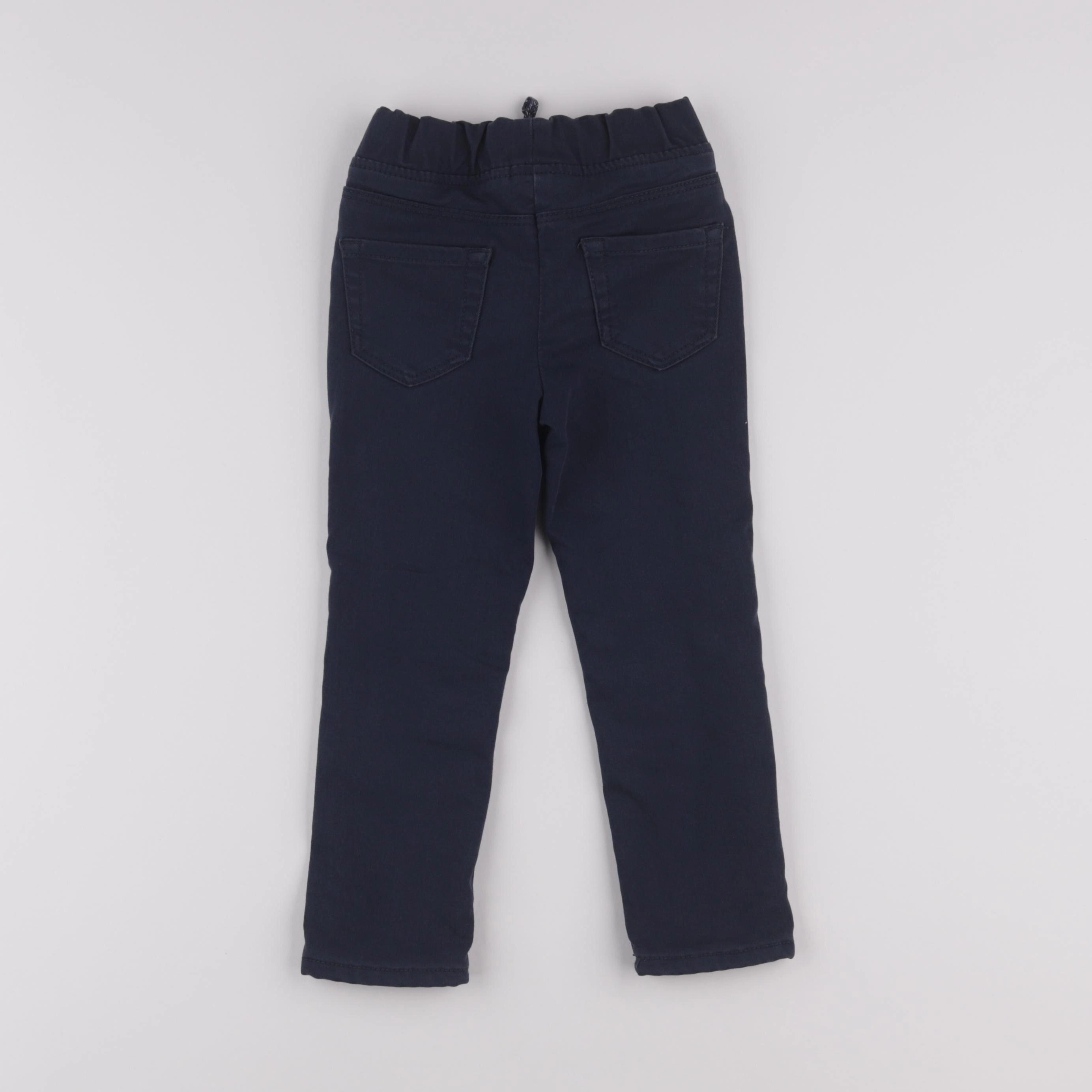 Vertbaudet - pantalon doublé bleu - 4 ans