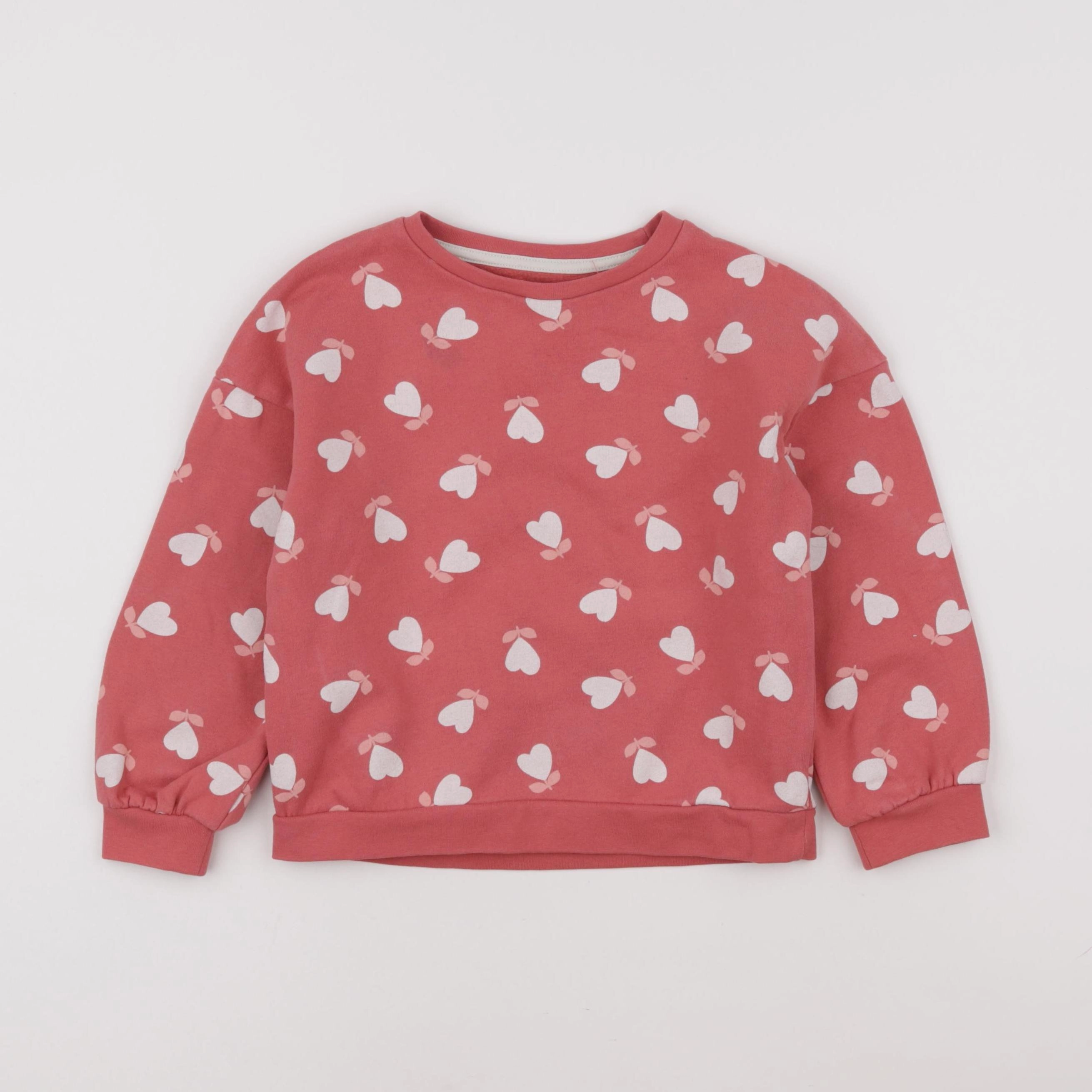Vertbaudet - sweat rose - 6 ans