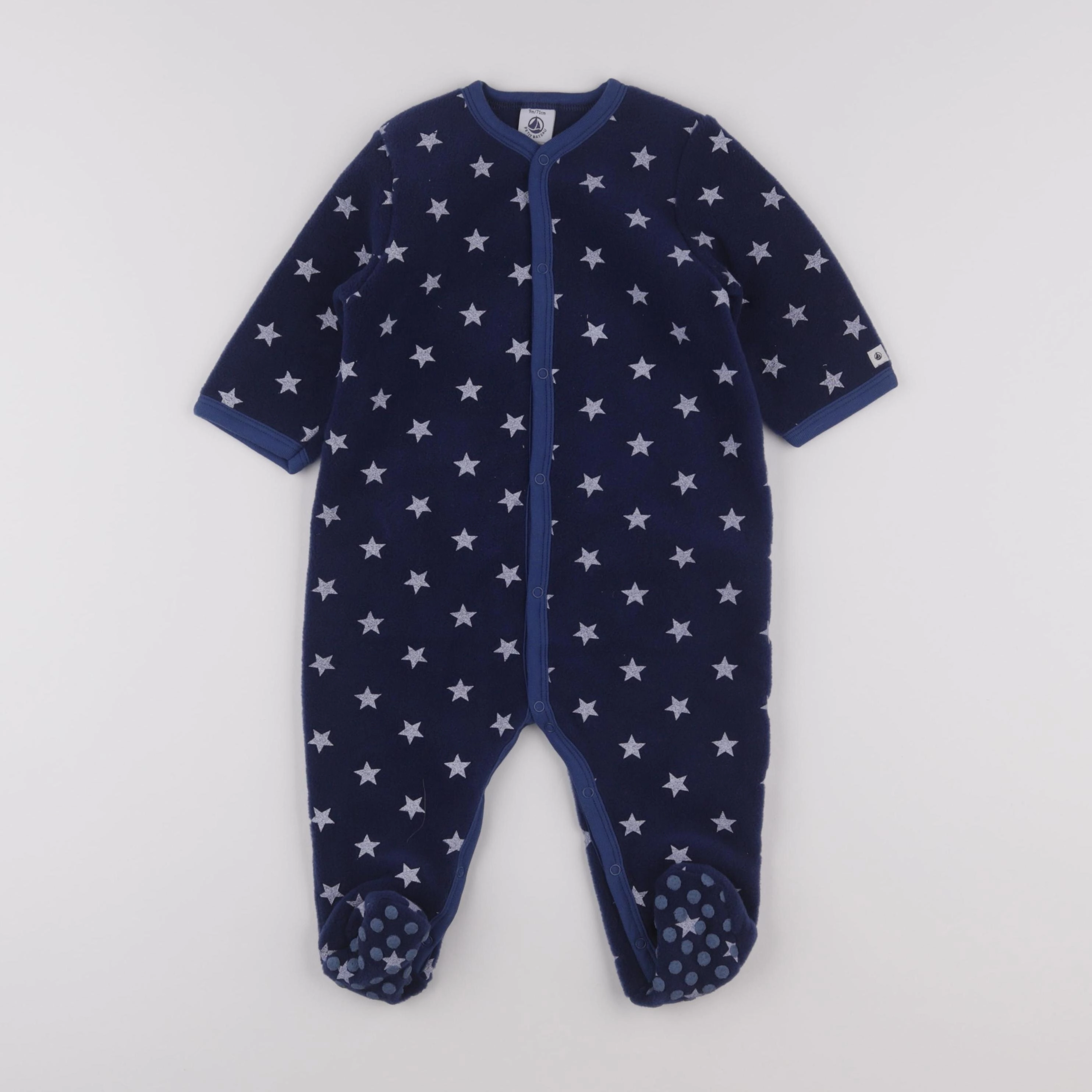 Petit Bateau - pyjama coton bleu - 9 mois