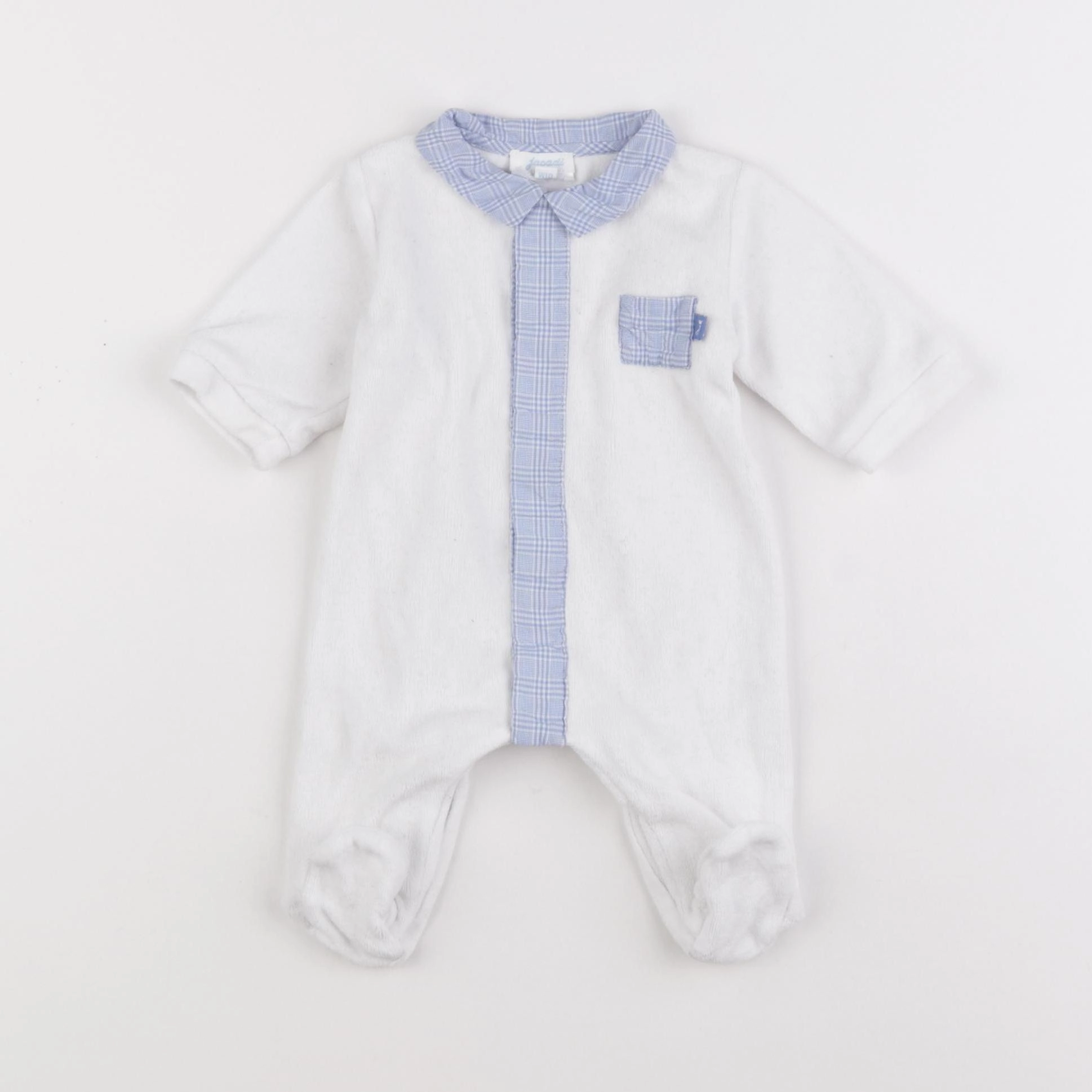 Jacadi - pyjama velours bleu - 1 mois