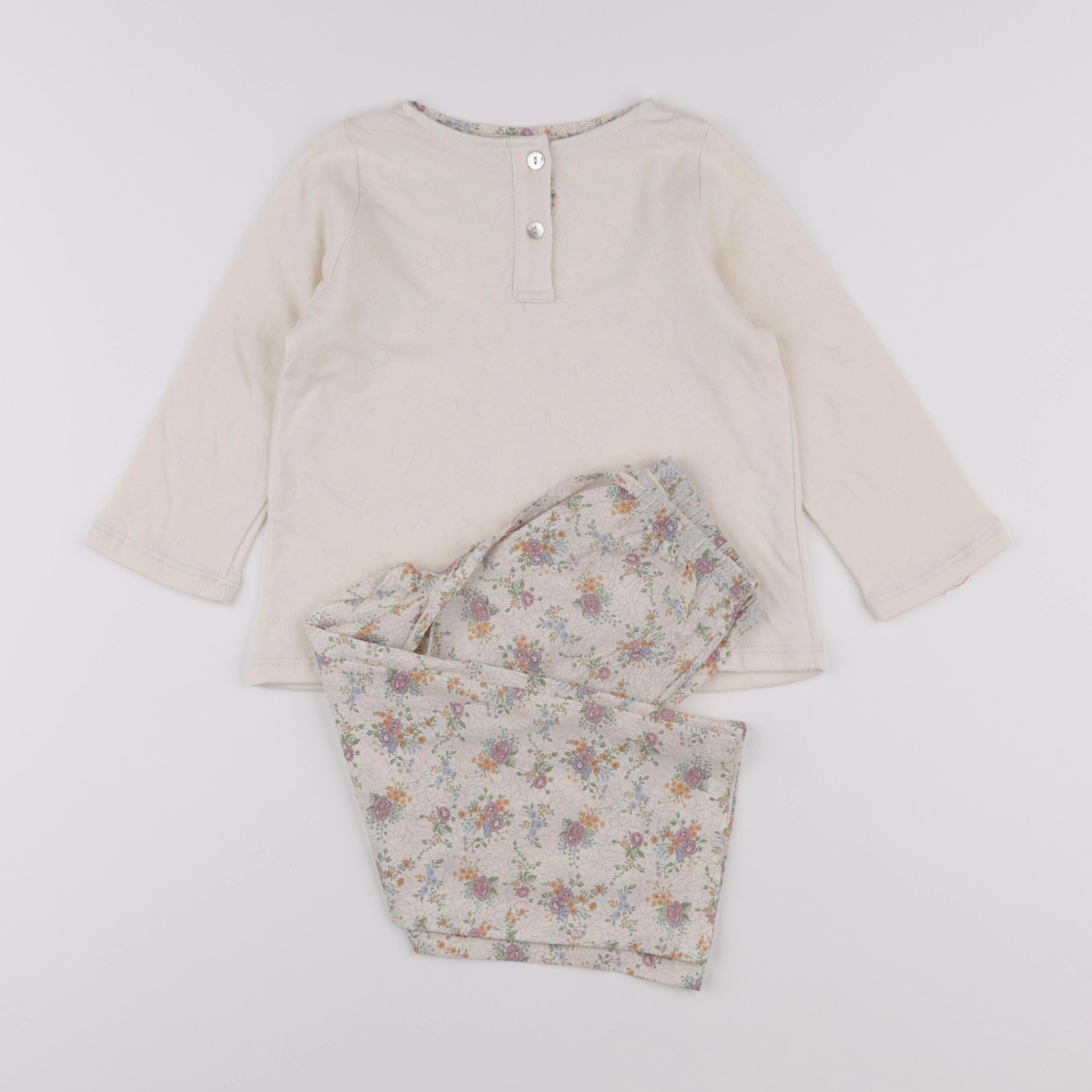 Risu Risu - pyjama coton beige - 2 ans