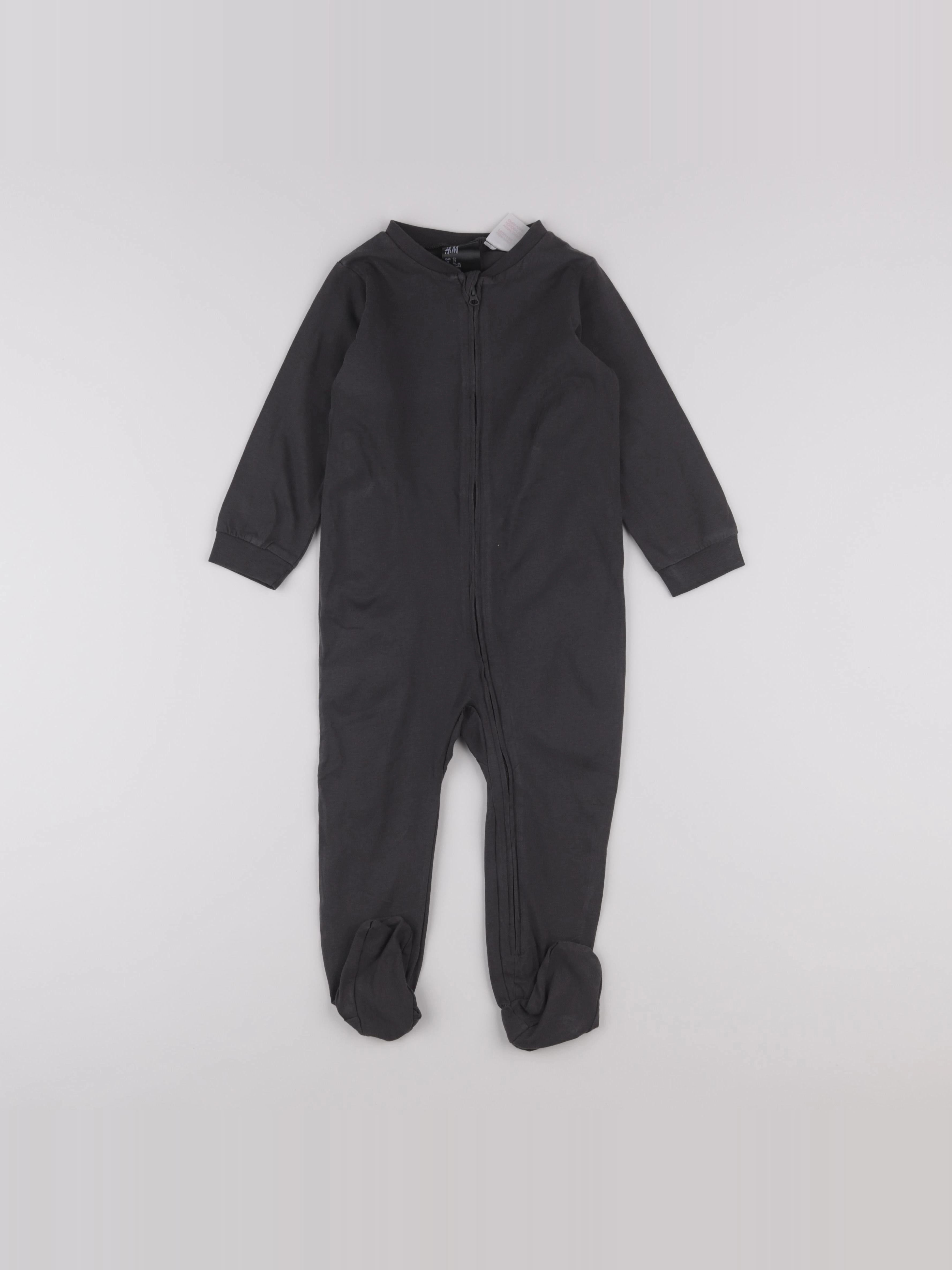 H&M - pyjama coton gris - 18/24 mois