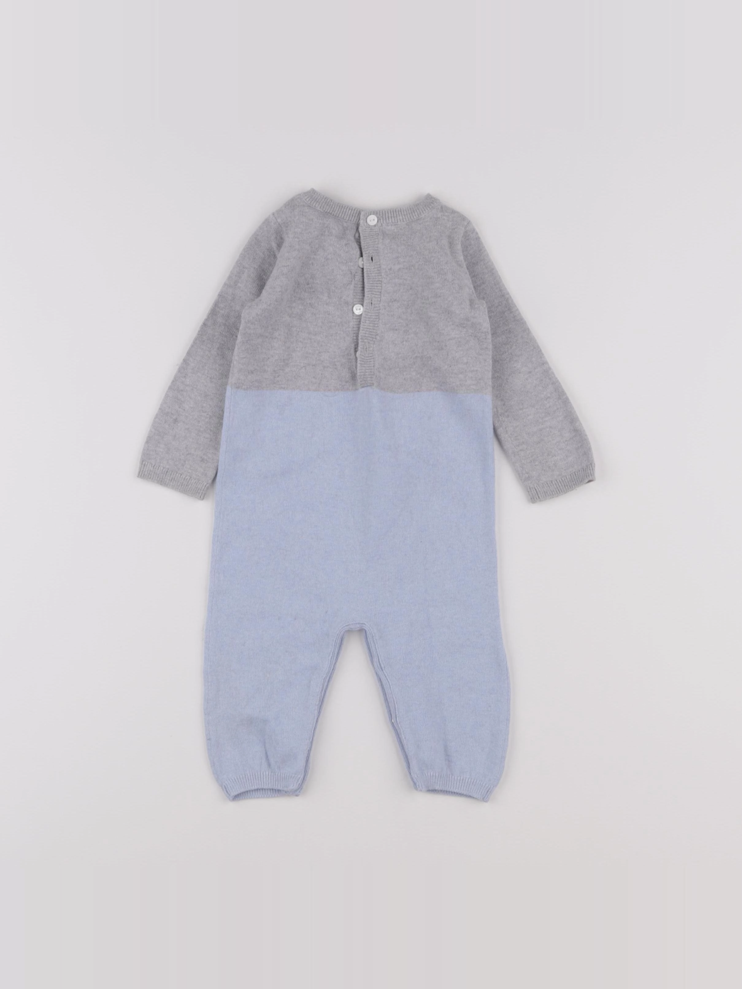 Jacadi - combinaison gris, bleu - 6 mois
