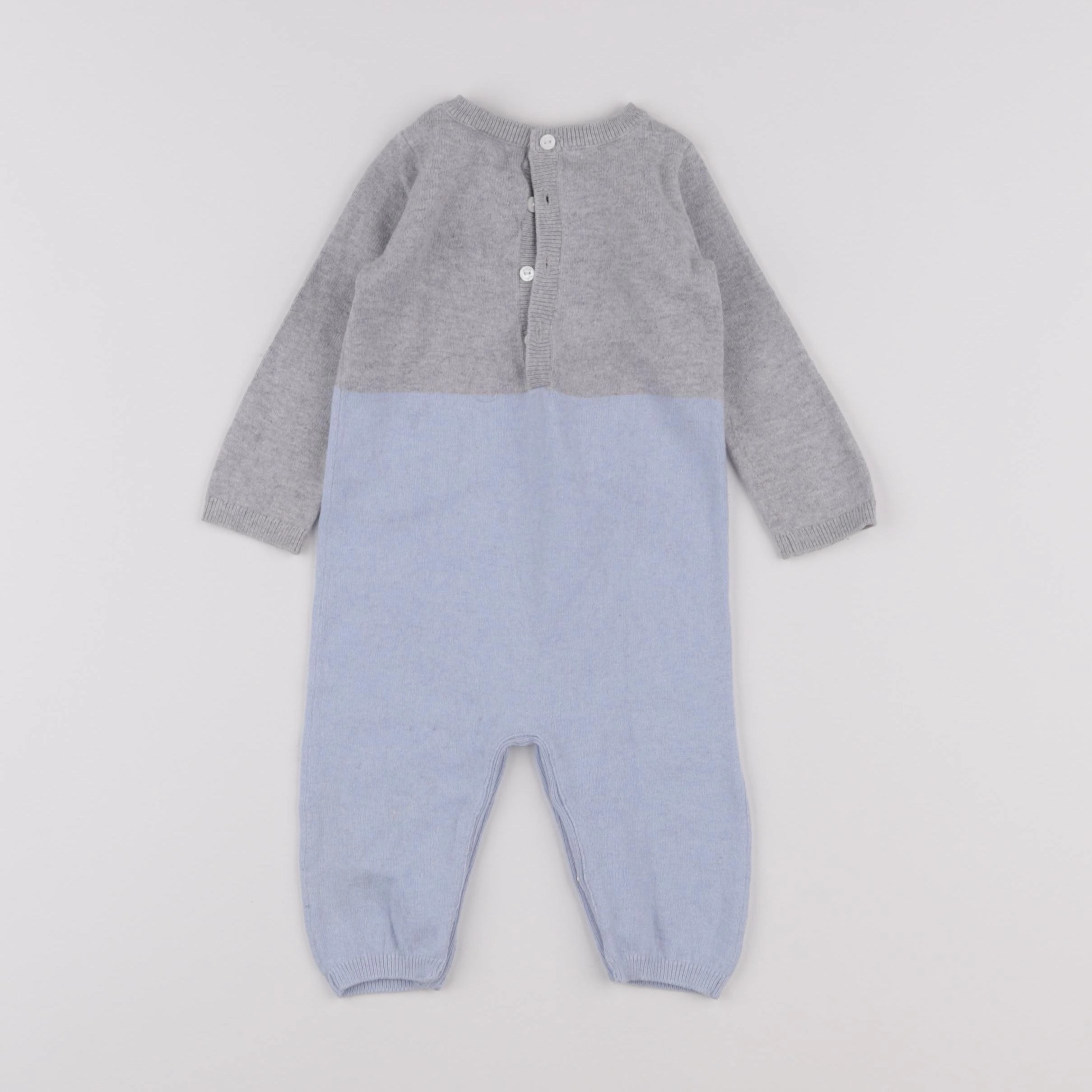 Jacadi - combinaison gris, bleu - 6 mois