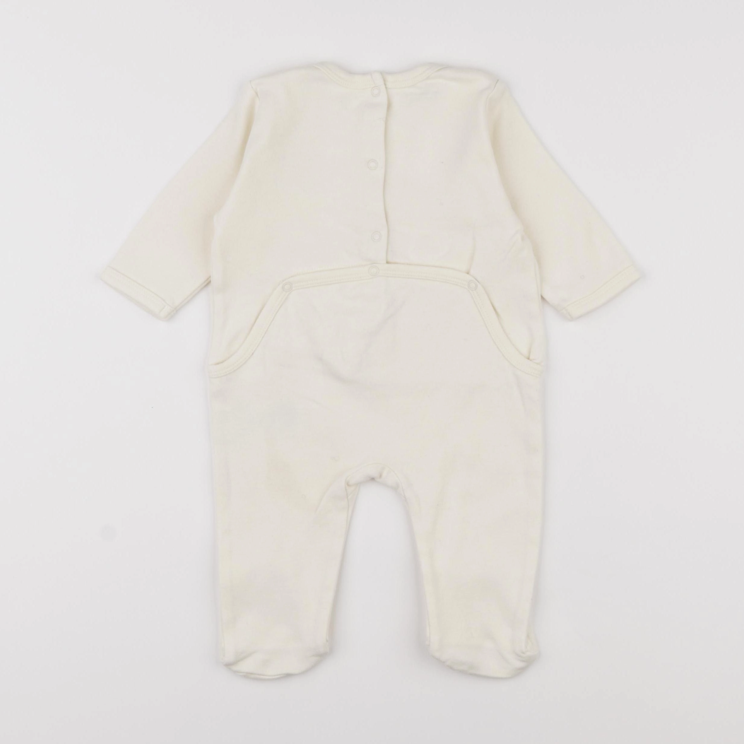 Vertbaudet - pyjama coton beige - 6 mois
