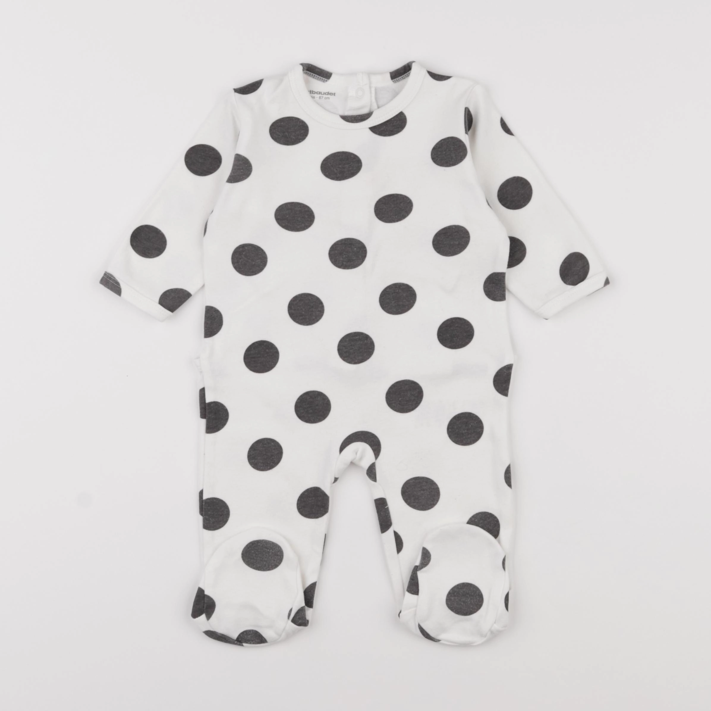 Vertbaudet - pyjama coton blanc - 6 mois