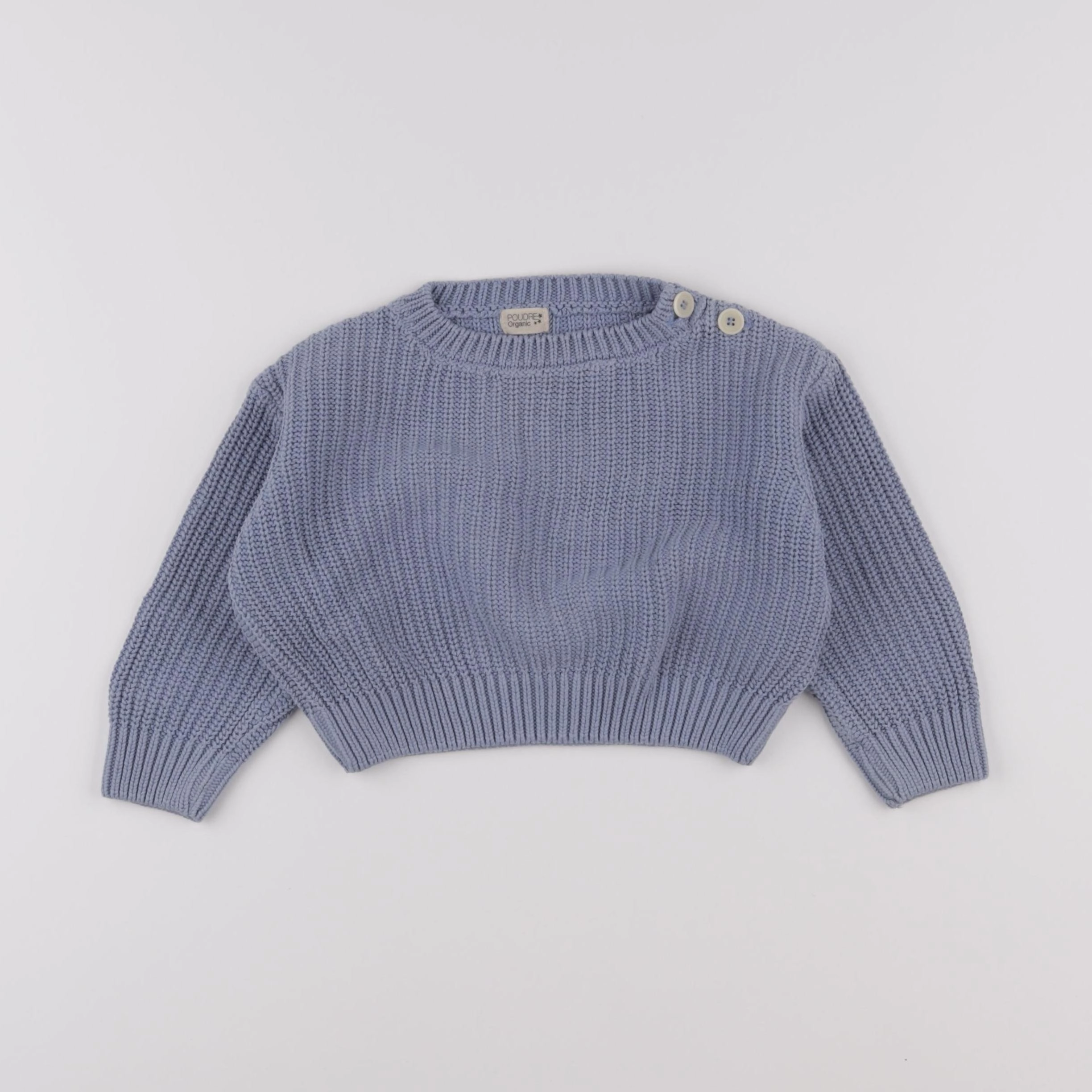 Poudre Organic - pull bleu - 18 mois