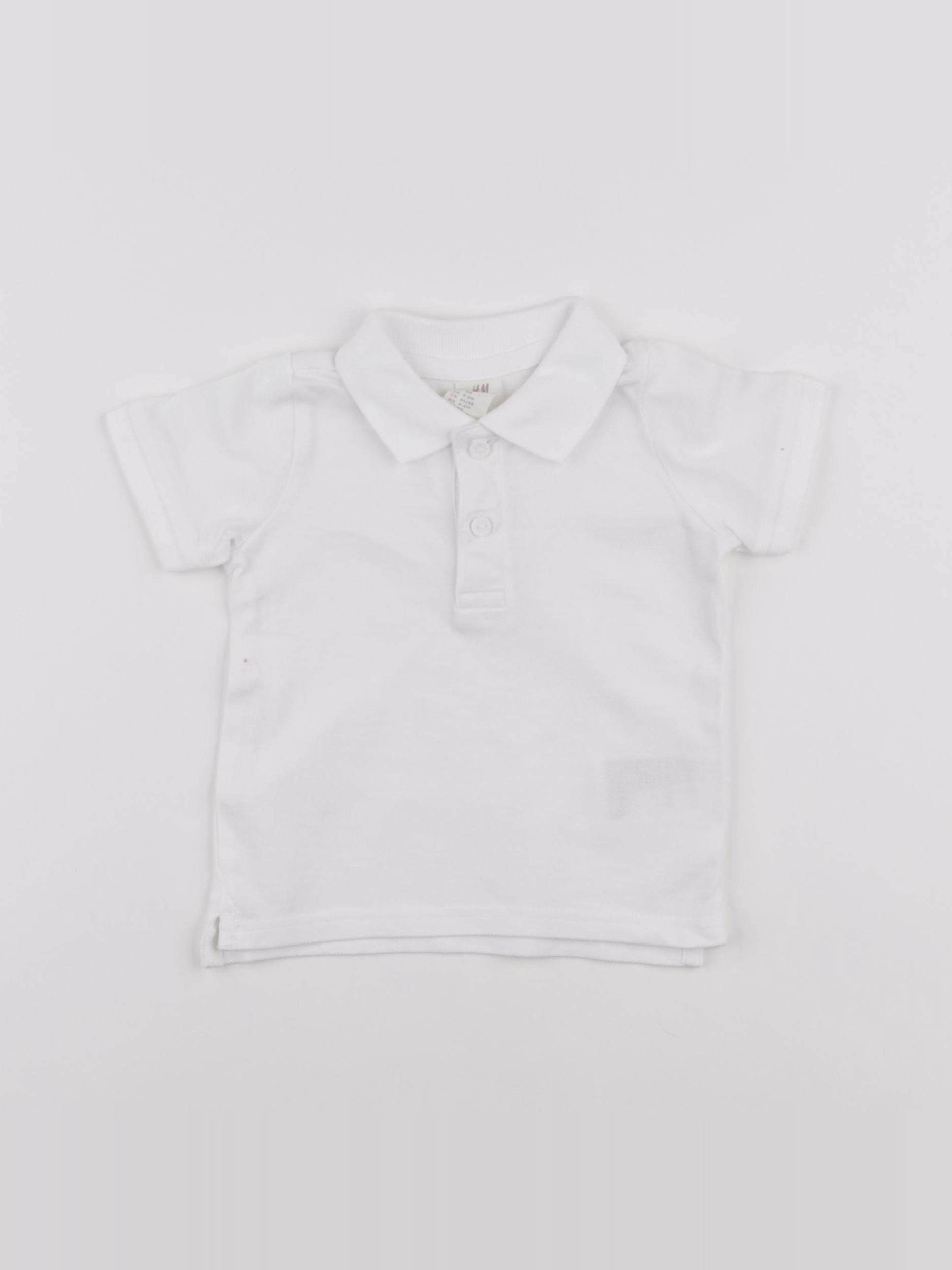 H&M - polo blanc - 3/6 mois