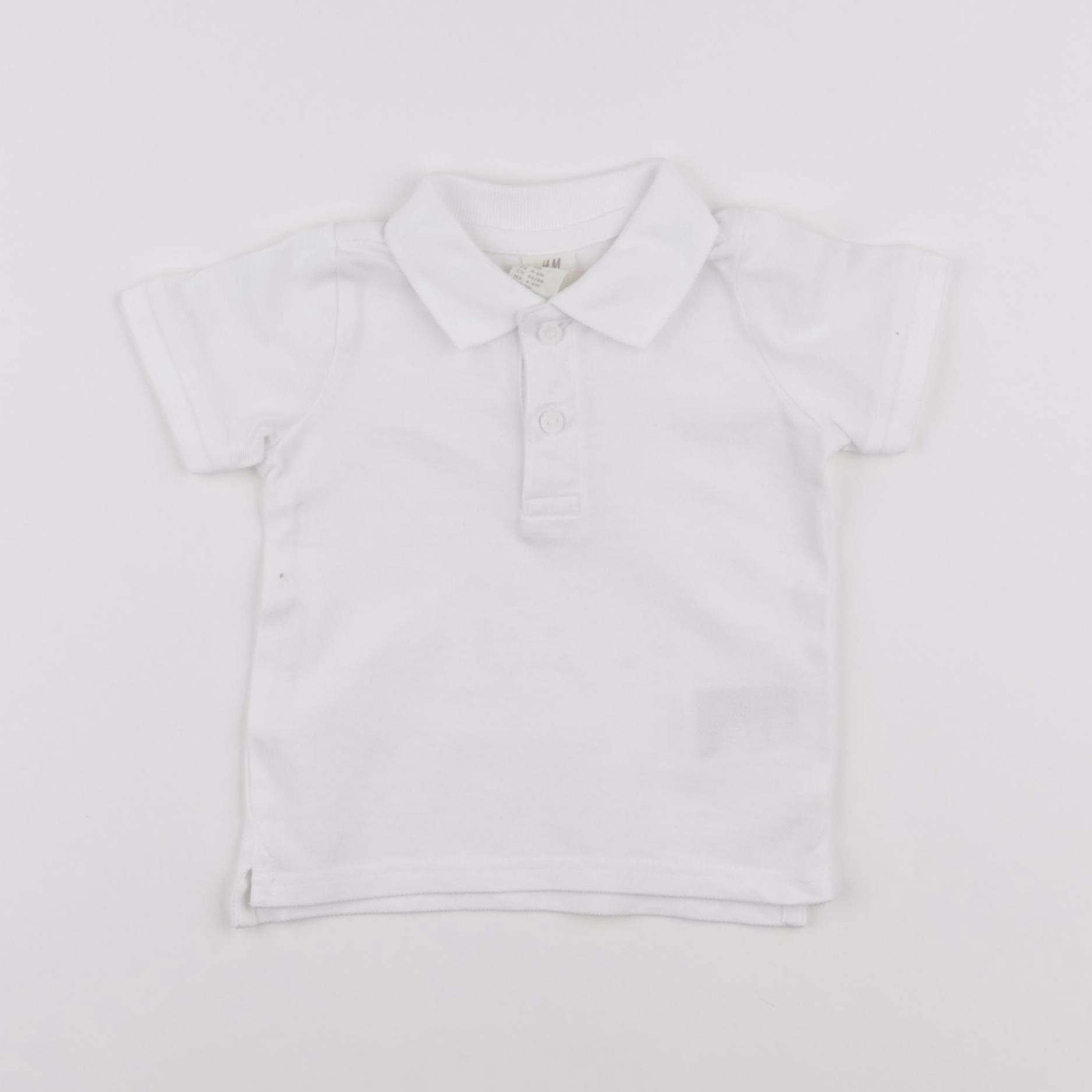 H&M - polo blanc - 3/6 mois