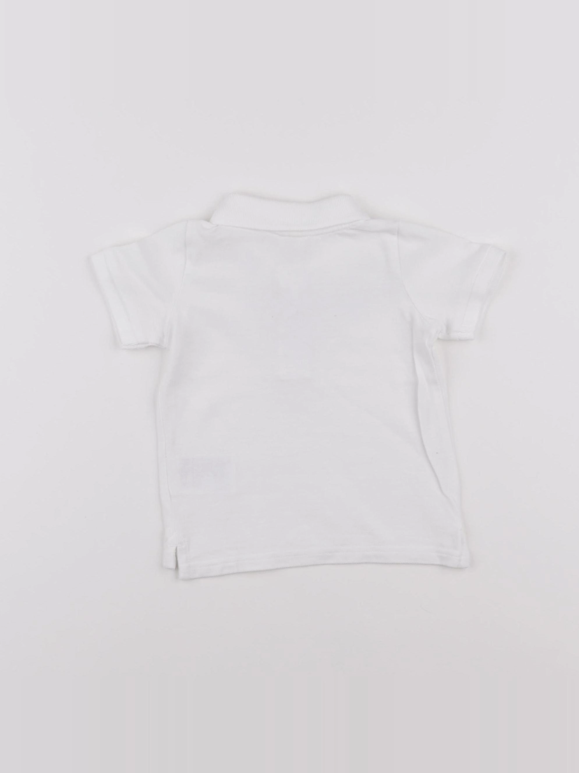 H&M - polo blanc - 3/6 mois