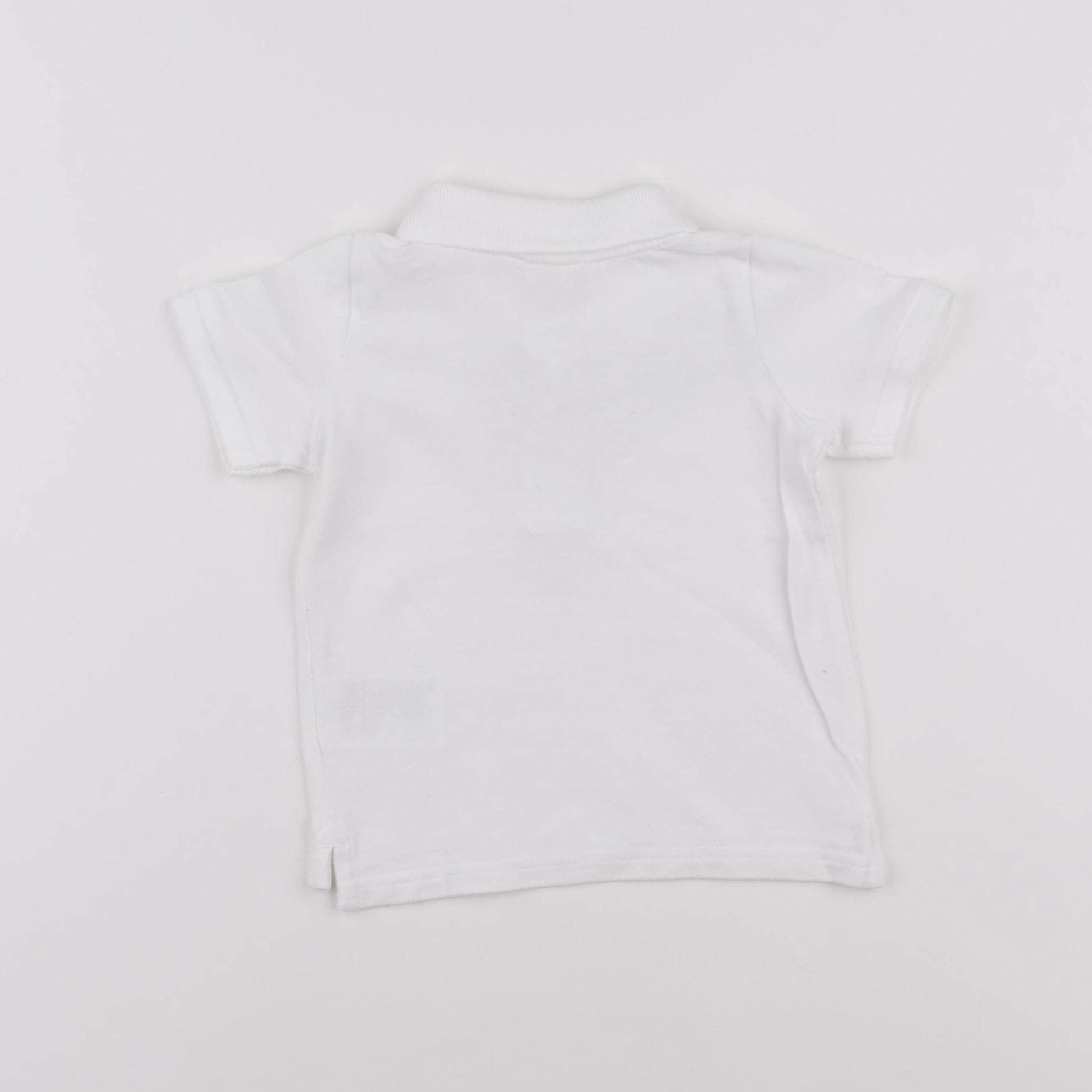 H&M - polo blanc - 3/6 mois