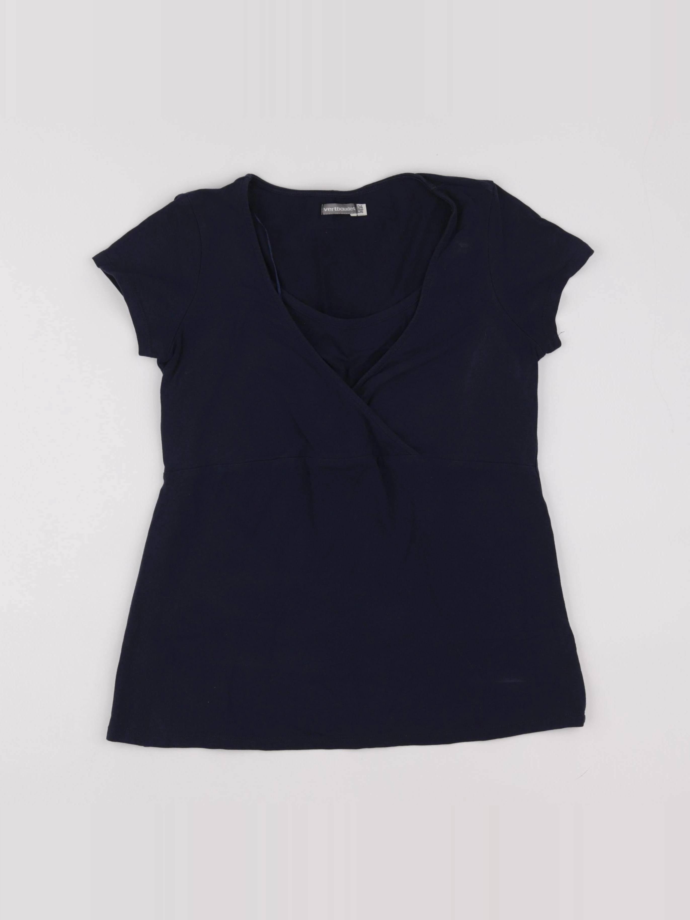 Vertbaudet - tee-shirt grossesse bleu - 34 à 36