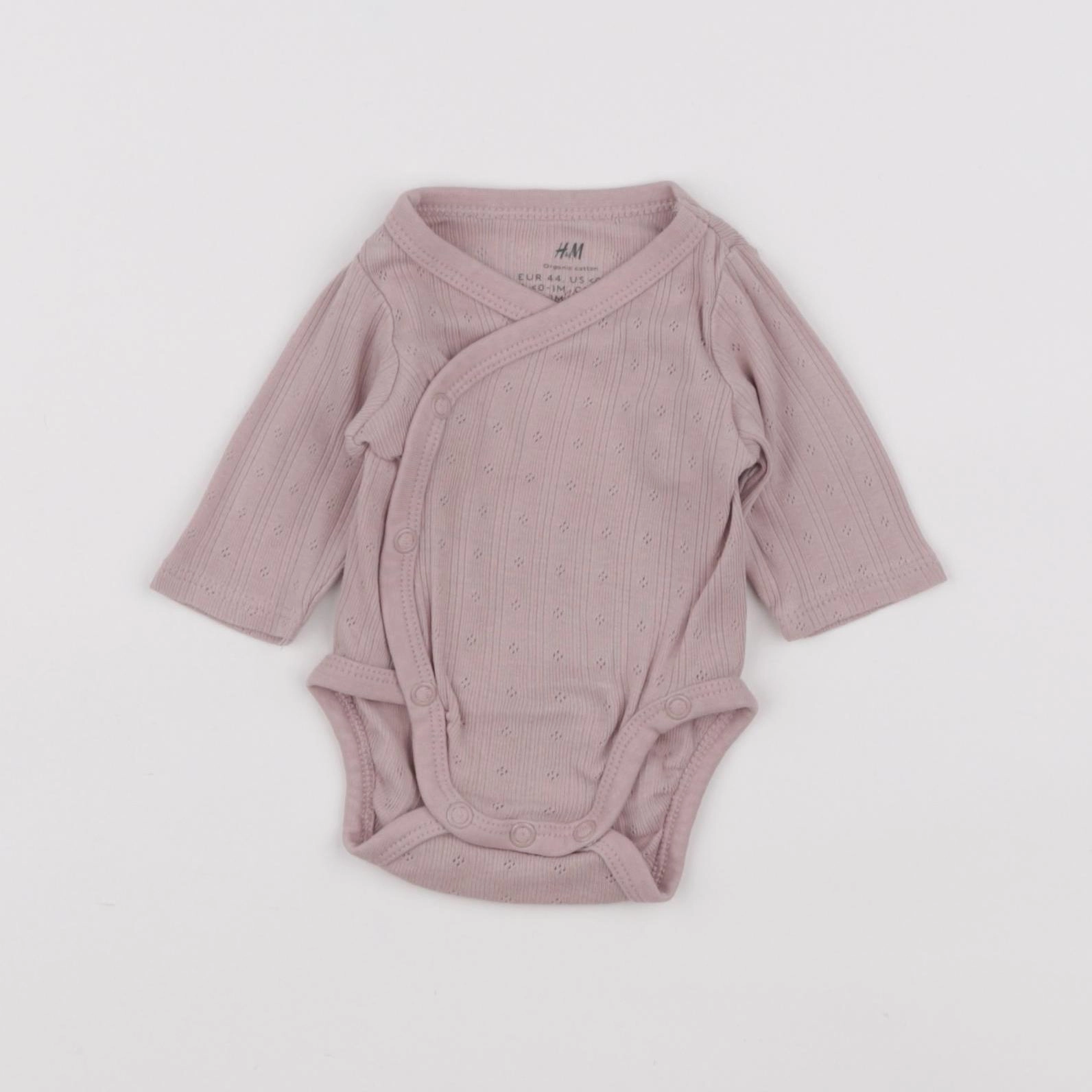 H&M - body rose - 0/1 mois