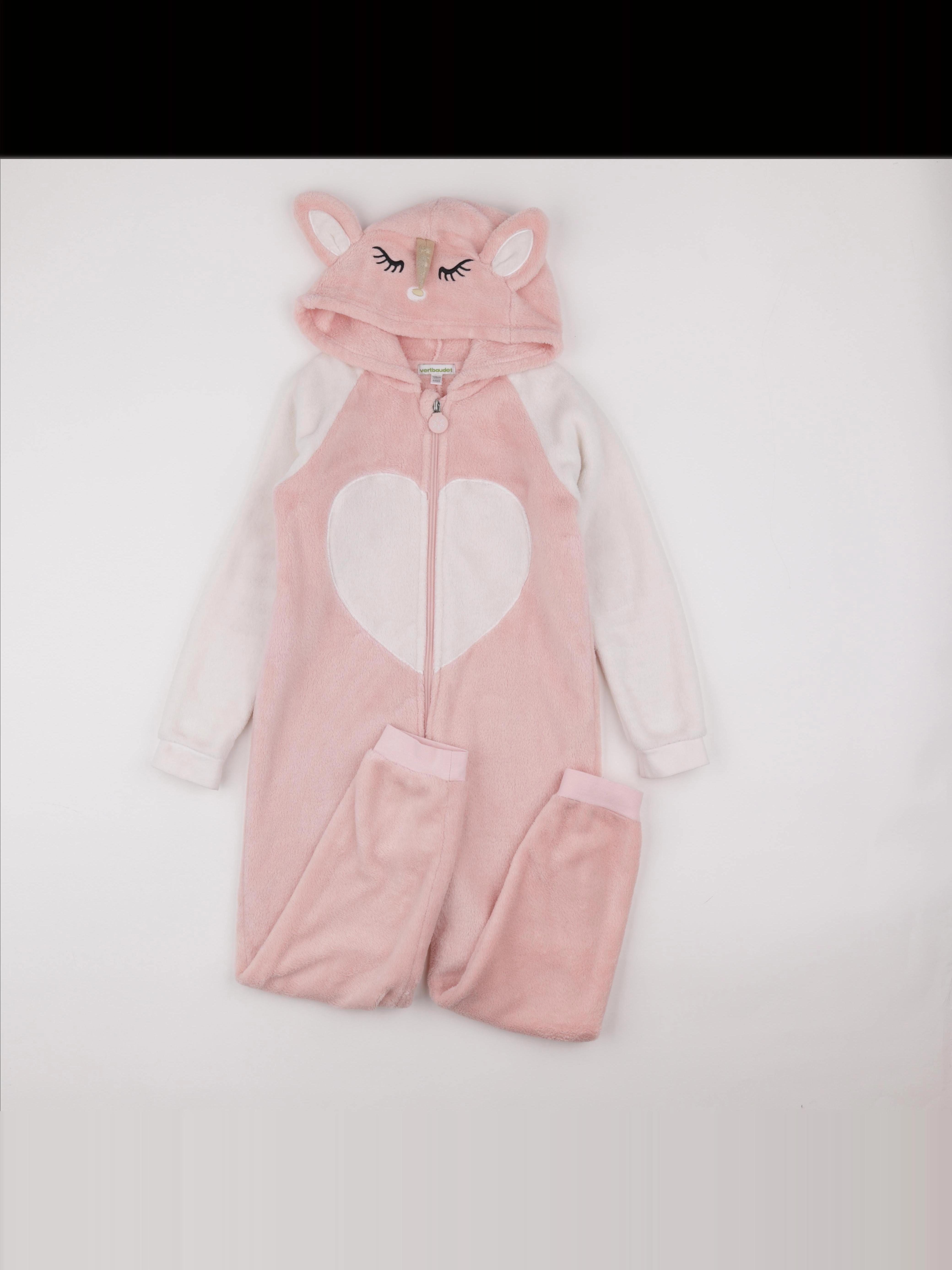 Vertbaudet - sur-pyjama rose - 8 ans