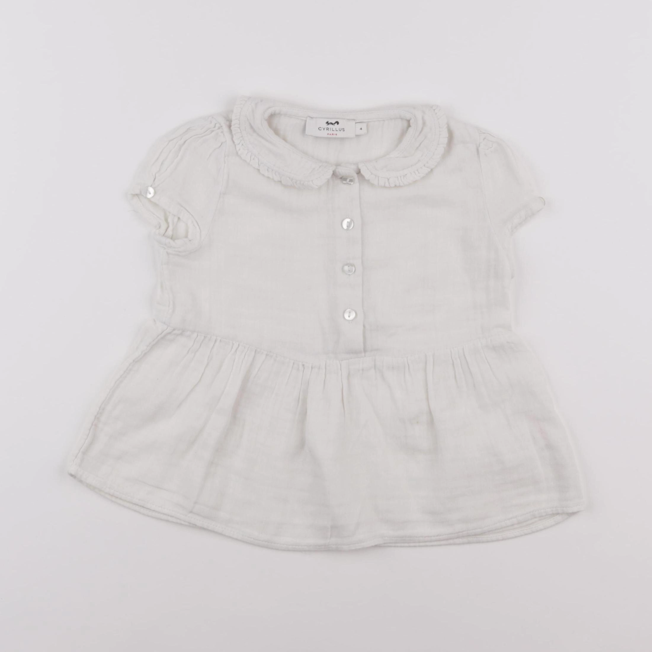 Cyrillus - blouse blanc - 4 ans