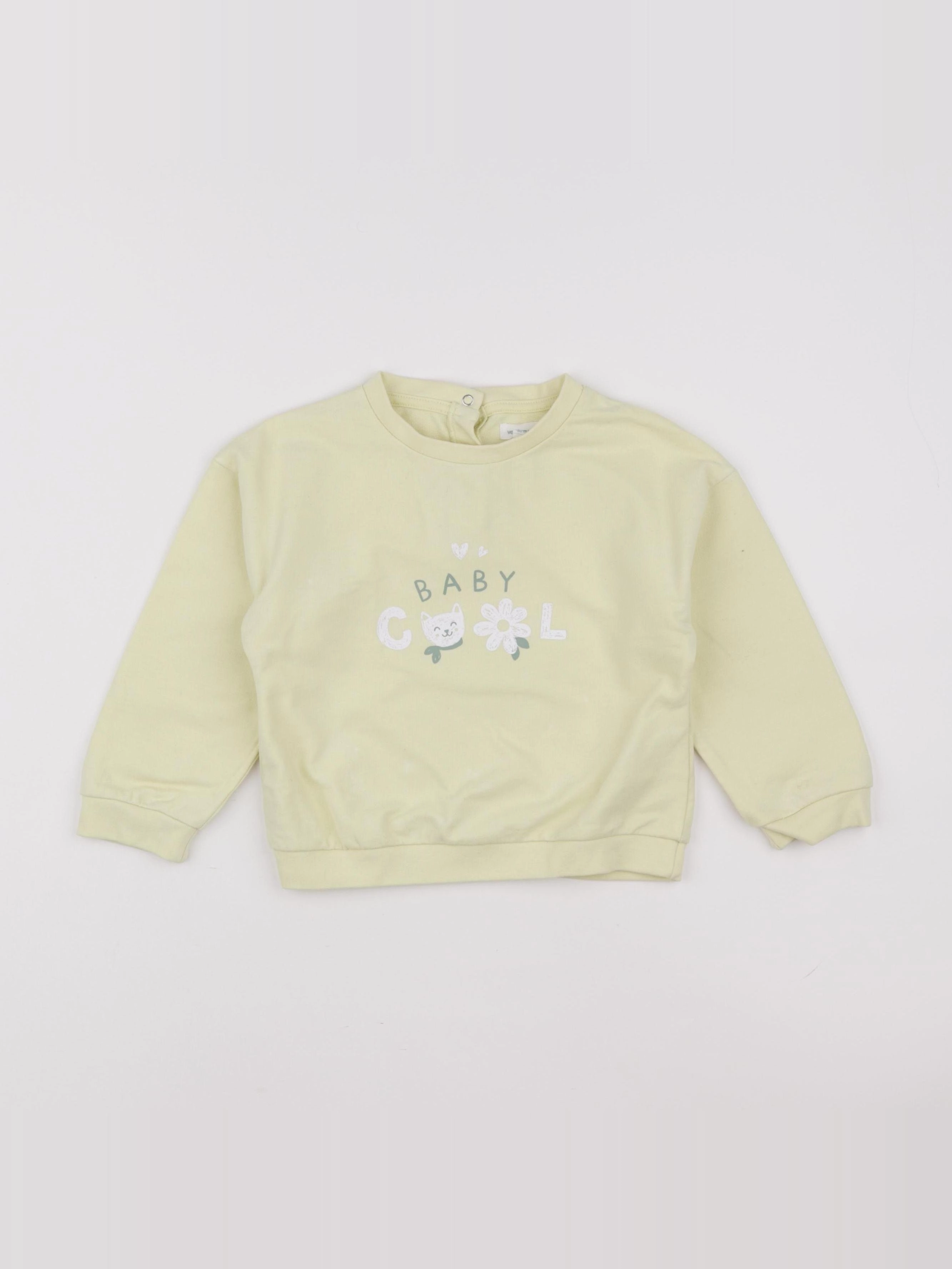 Vertbaudet - sweat jaune - 36 mois
