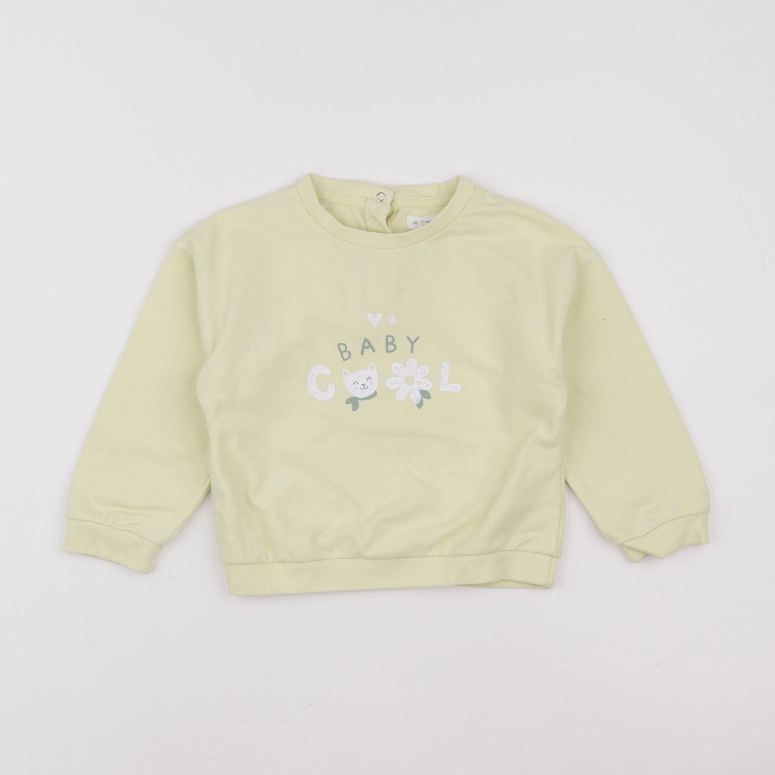 Vertbaudet - sweat jaune - 36 mois