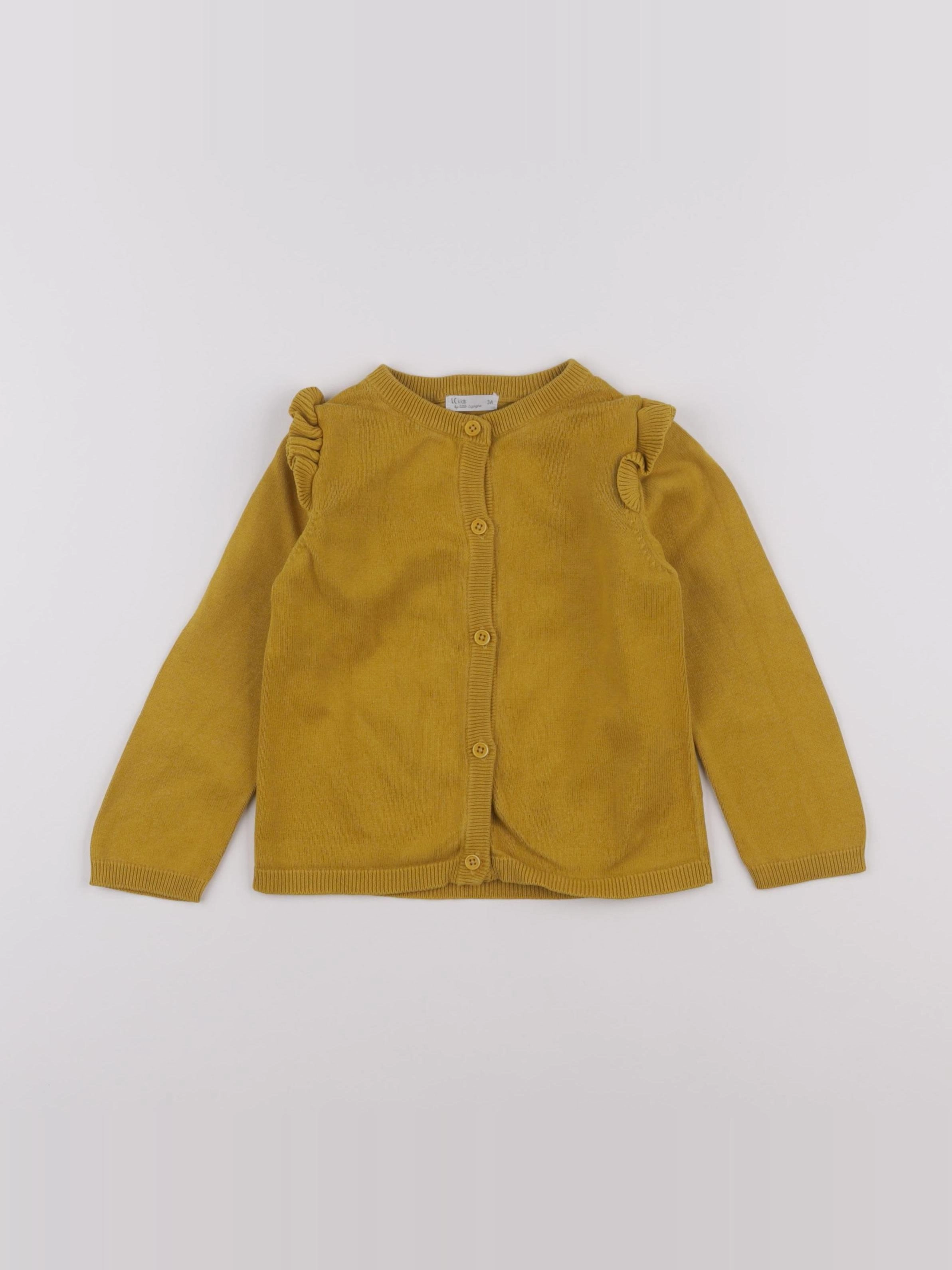 Little Cigogne - gilet jaune - 3 ans