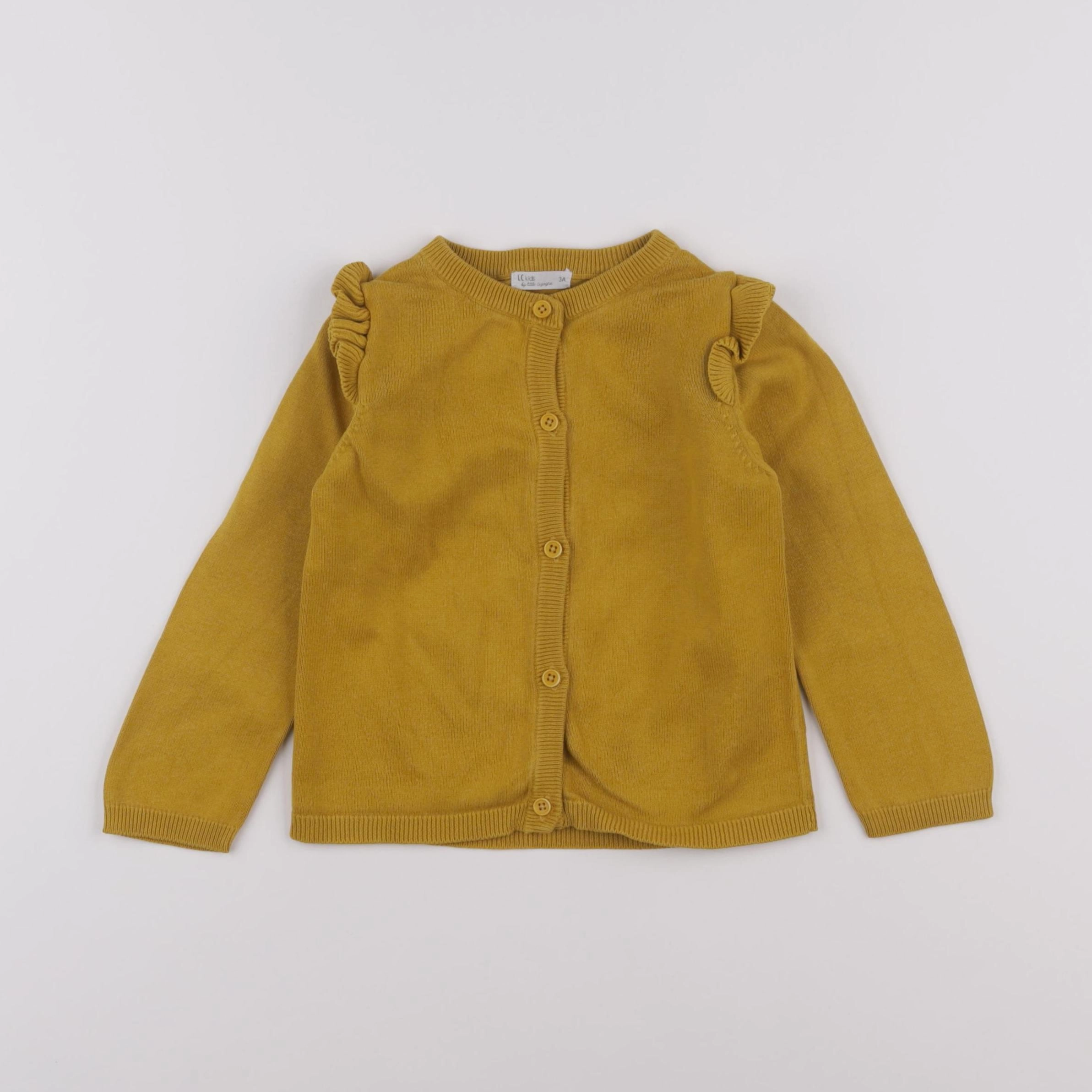 Little Cigogne - gilet jaune - 3 ans