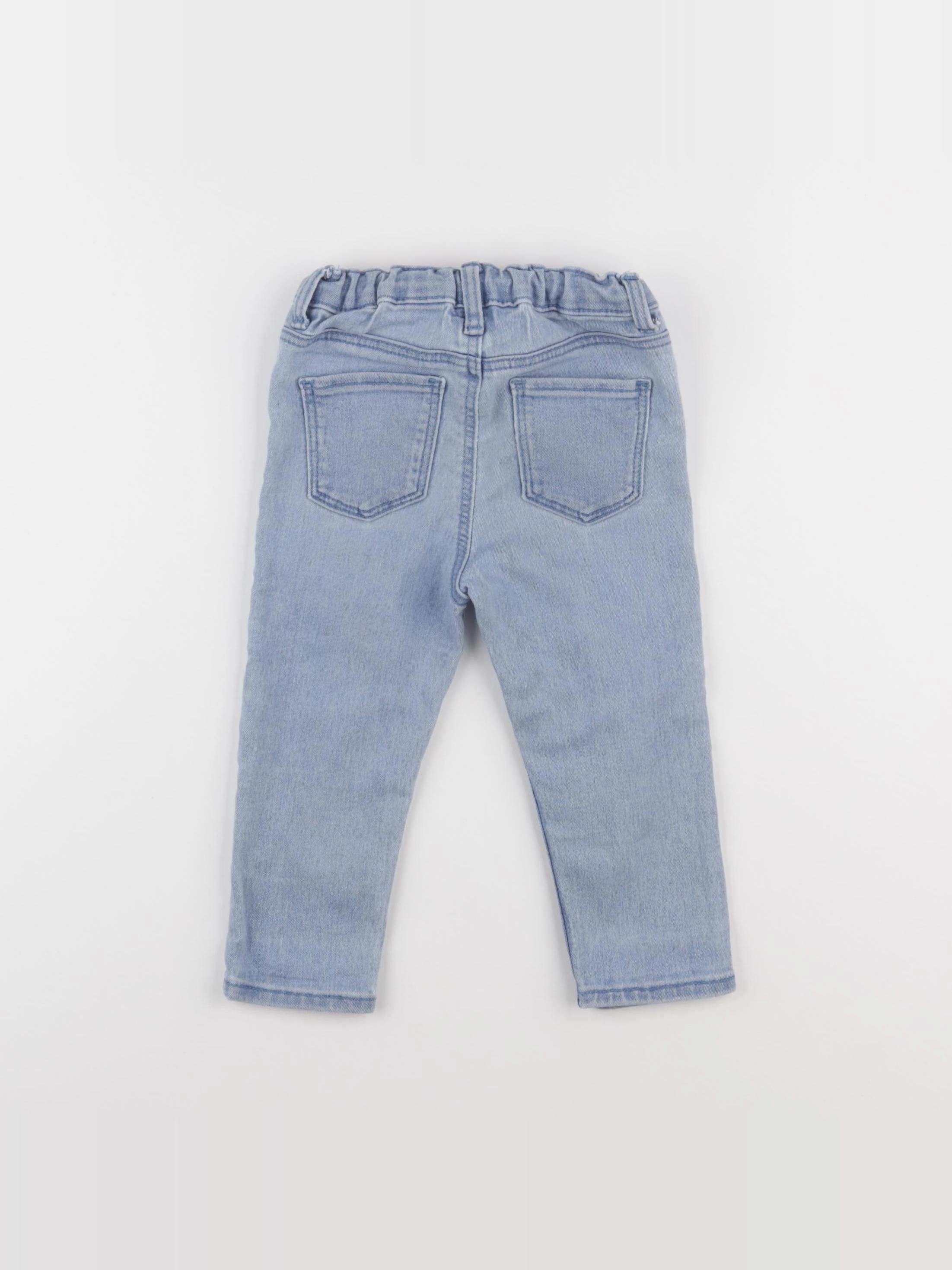 H&M - jean bleu - 9/12 mois