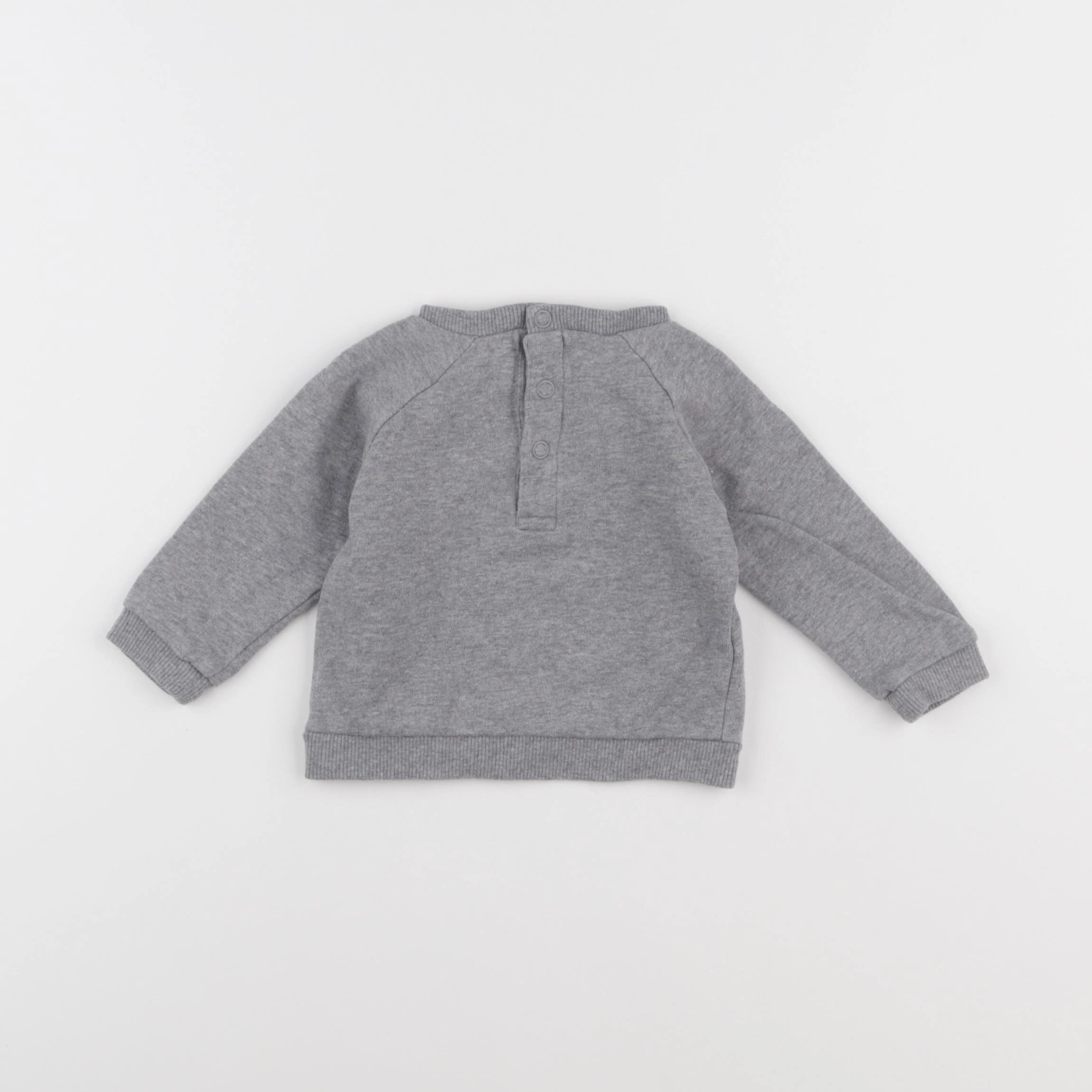 Boutchou - sweat gris - 6 mois