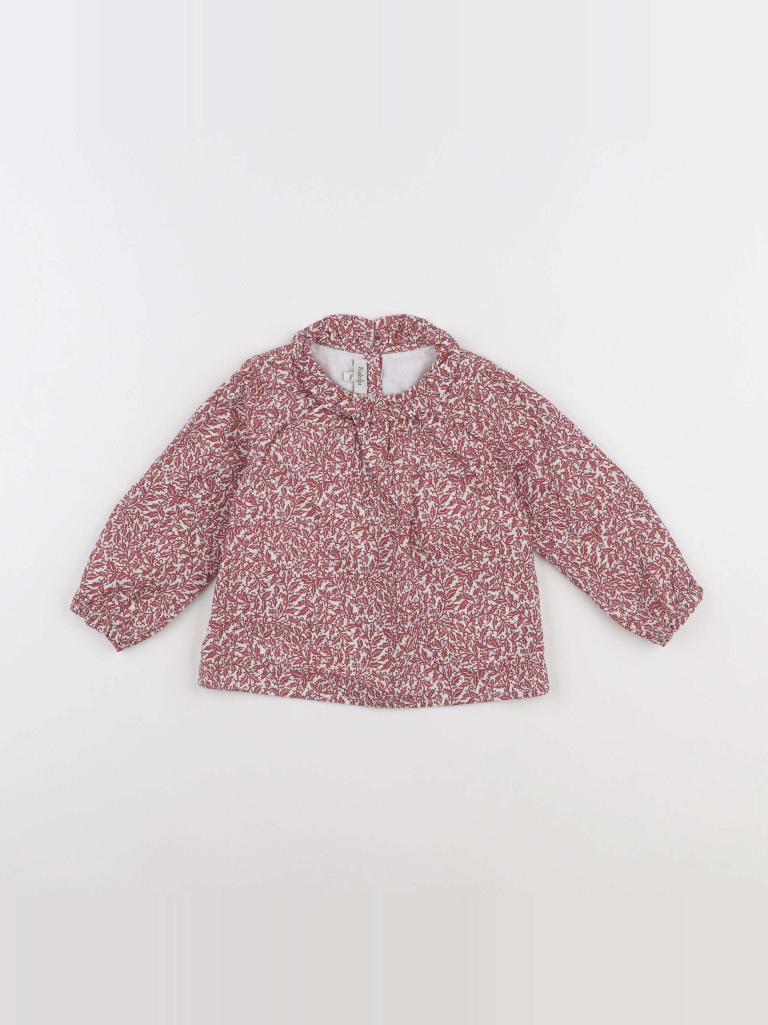 Natalys - blouse rouge - 18 mois